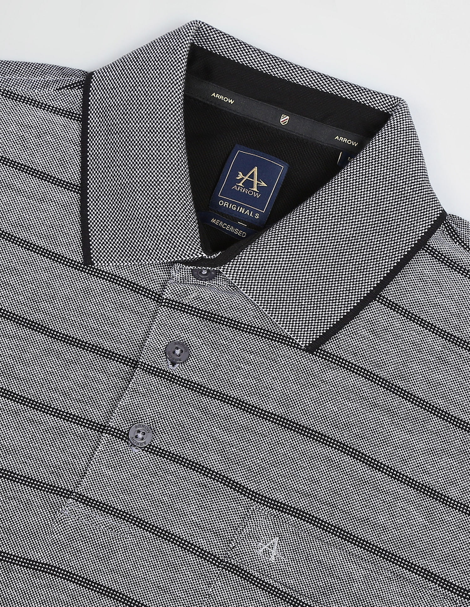 Arrow Horizontal Stripe Cotton Polo Shirt