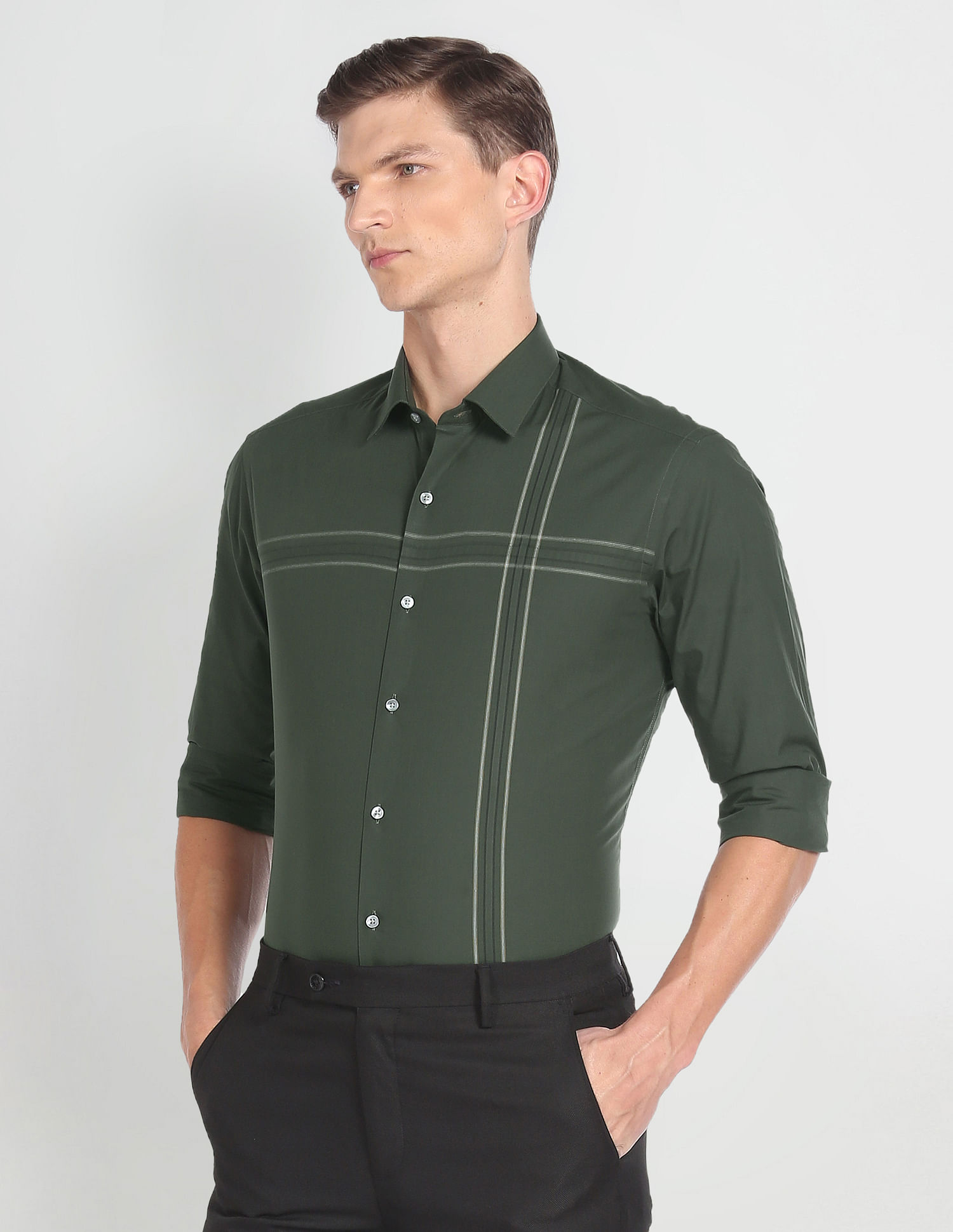 Arrow Striped Slim Fit Shirt