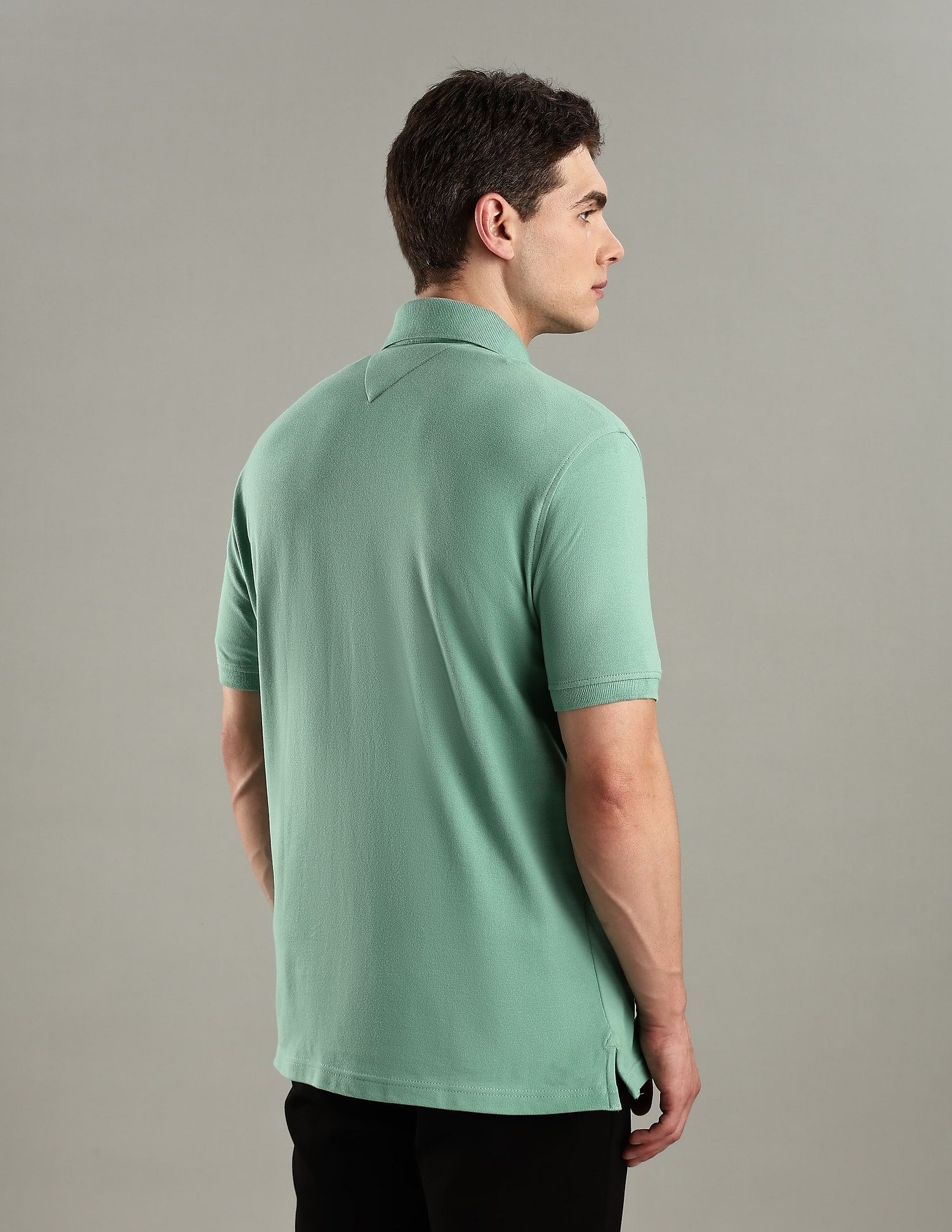 Tommy Hilfiger Solid Regular-Fit Cotton Polo T-Shirt