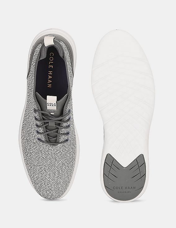Cole Haan Grey Grand Plus Essex Distance Knit Oxford Sneakers