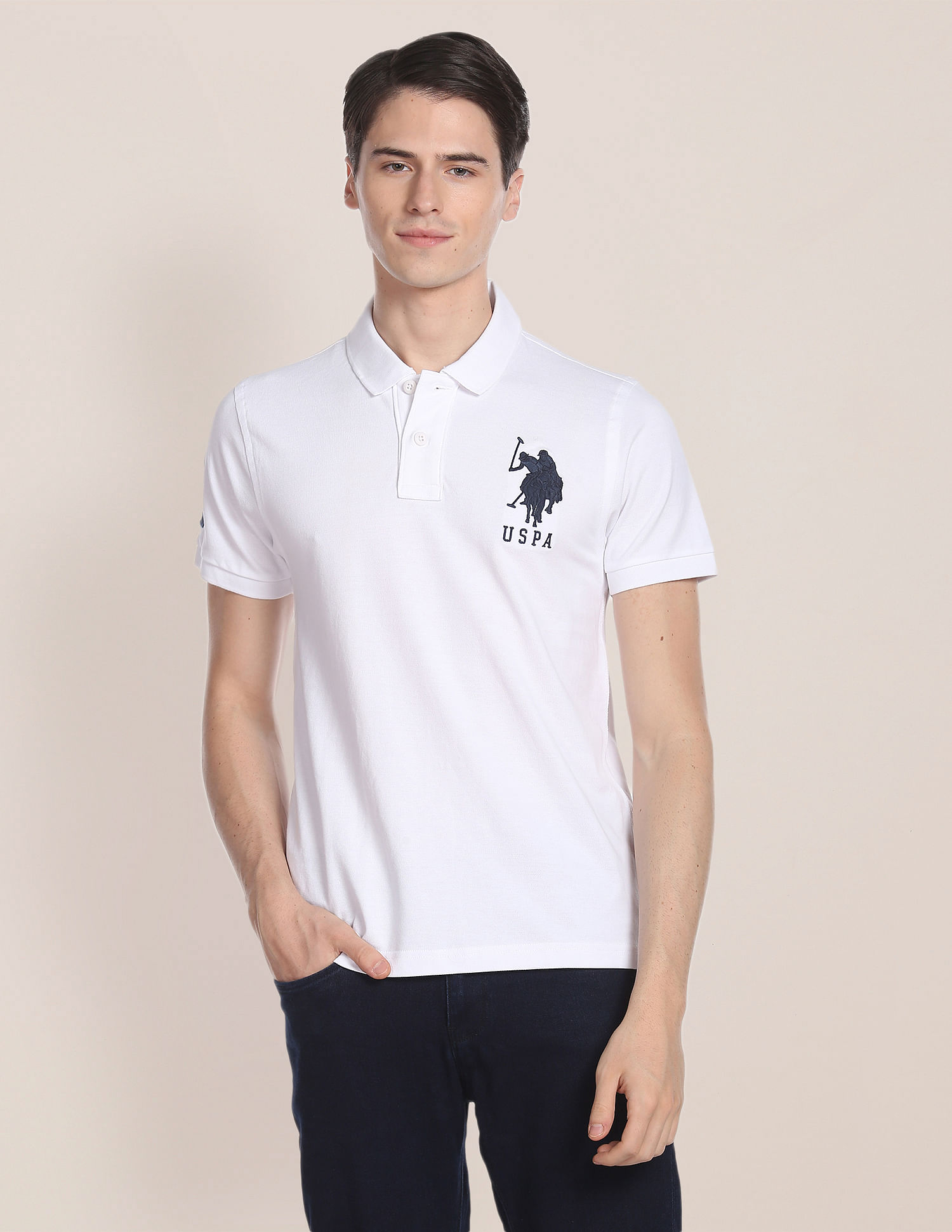 U.S. Polo Assn. Compact Cotton Logo Polo Shirt