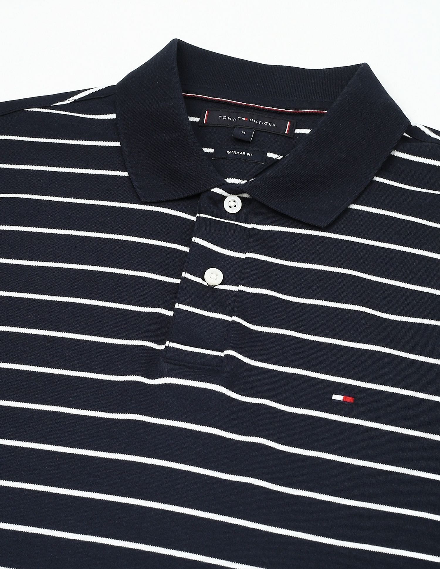 Tommy Hilfiger Striped Regular-Fit Cotton Polo Shirt