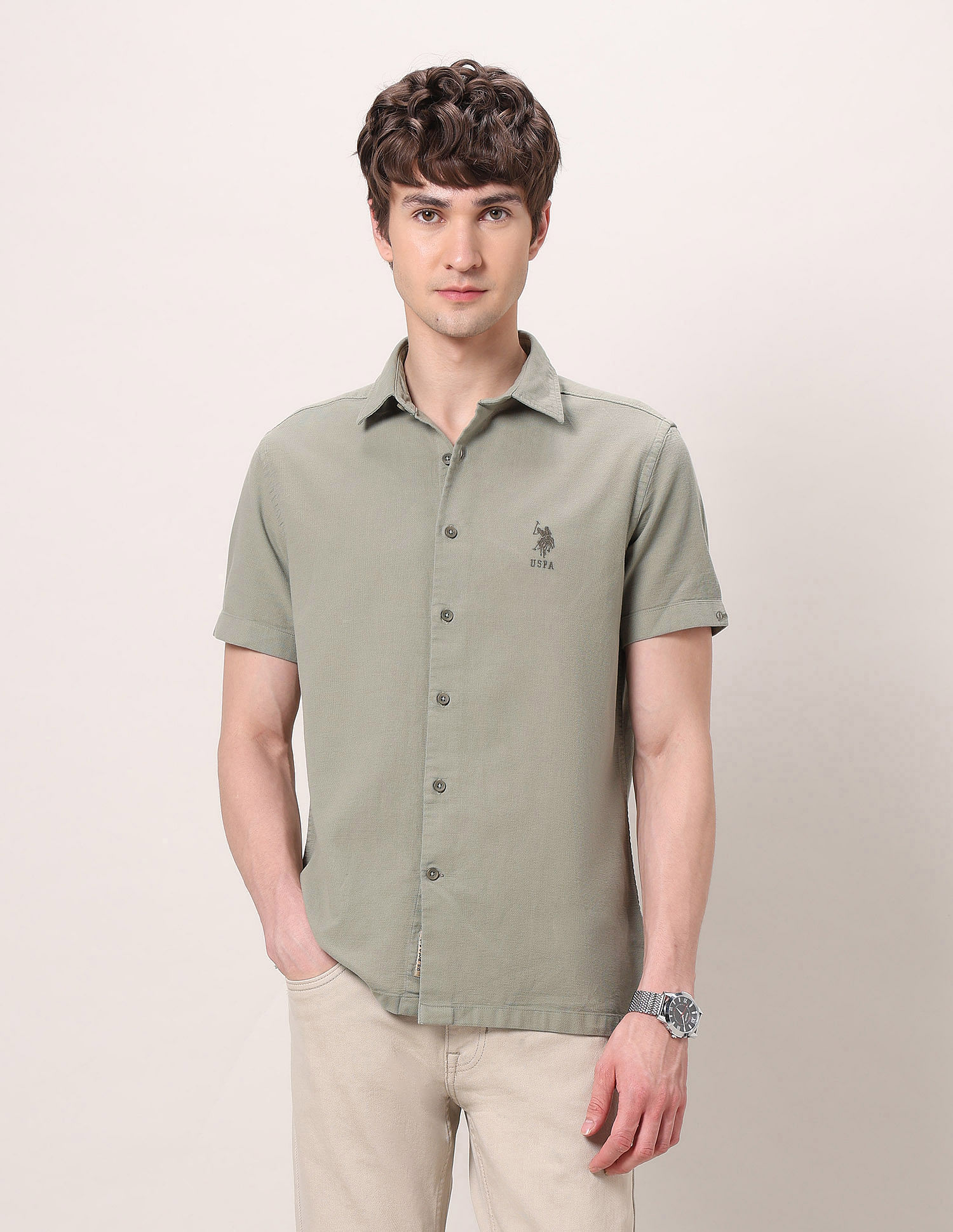 U.S. Polo Assn. Denim Co. Pure Cotton Dobby Shirt