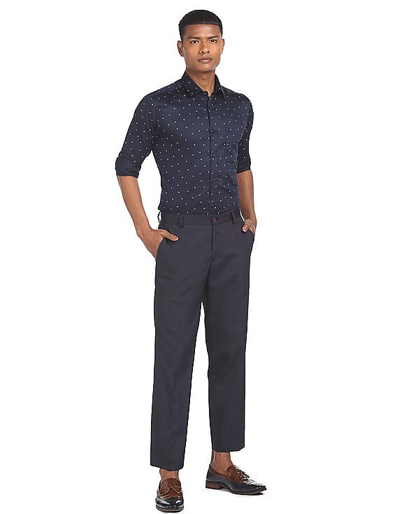 Arrow Spread Collar Manhattan Slim Fit Printed Formal Shirt