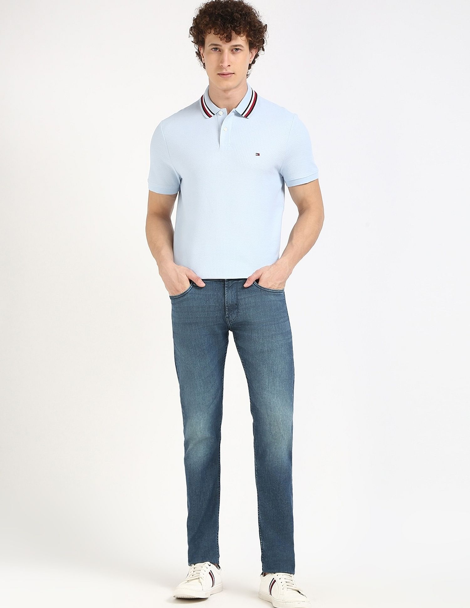 Tommy Hilfiger Solid Regular-Fit Cotton Polo Shirt