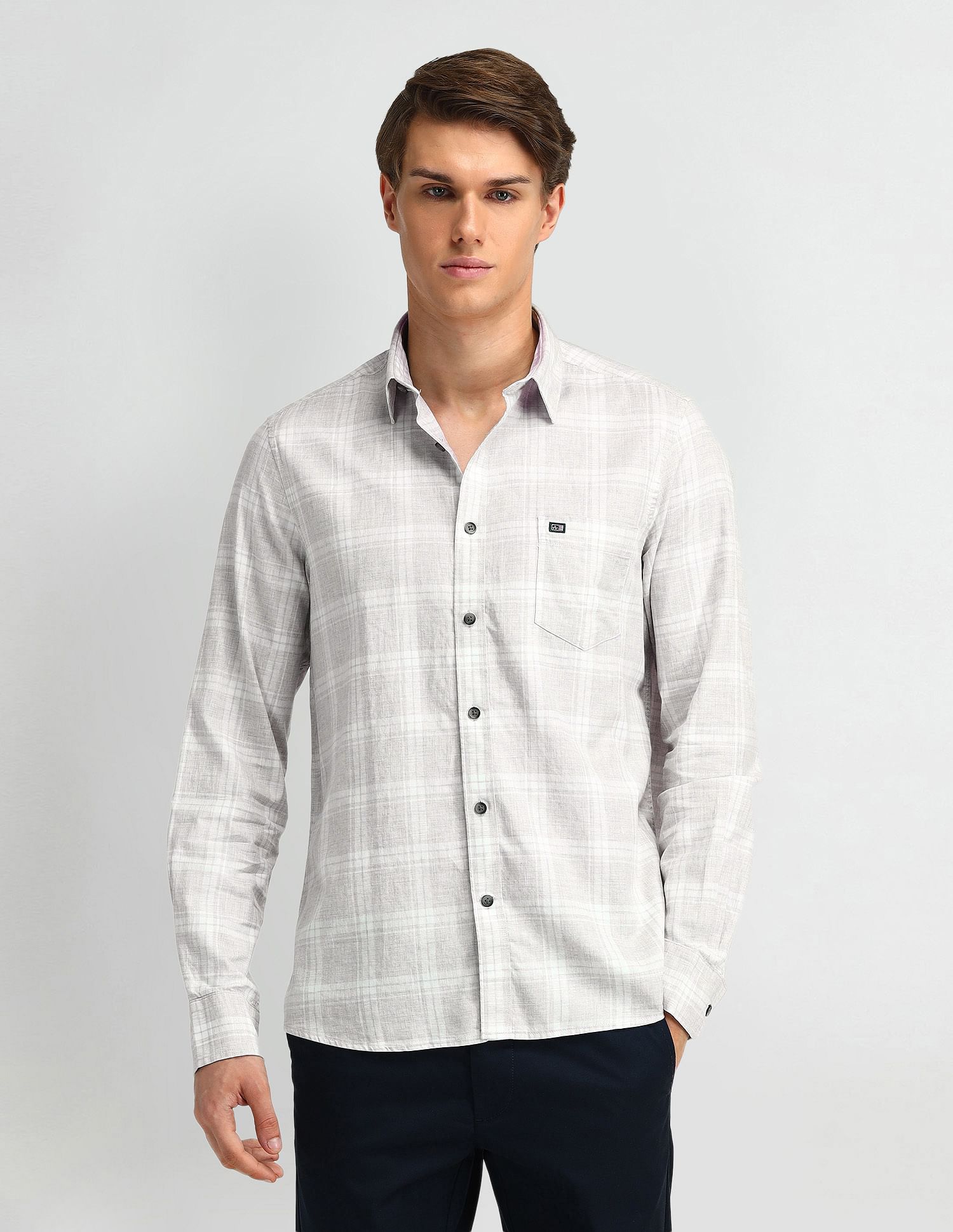 Arrow Sport Midscale Checked Cotton Shirt