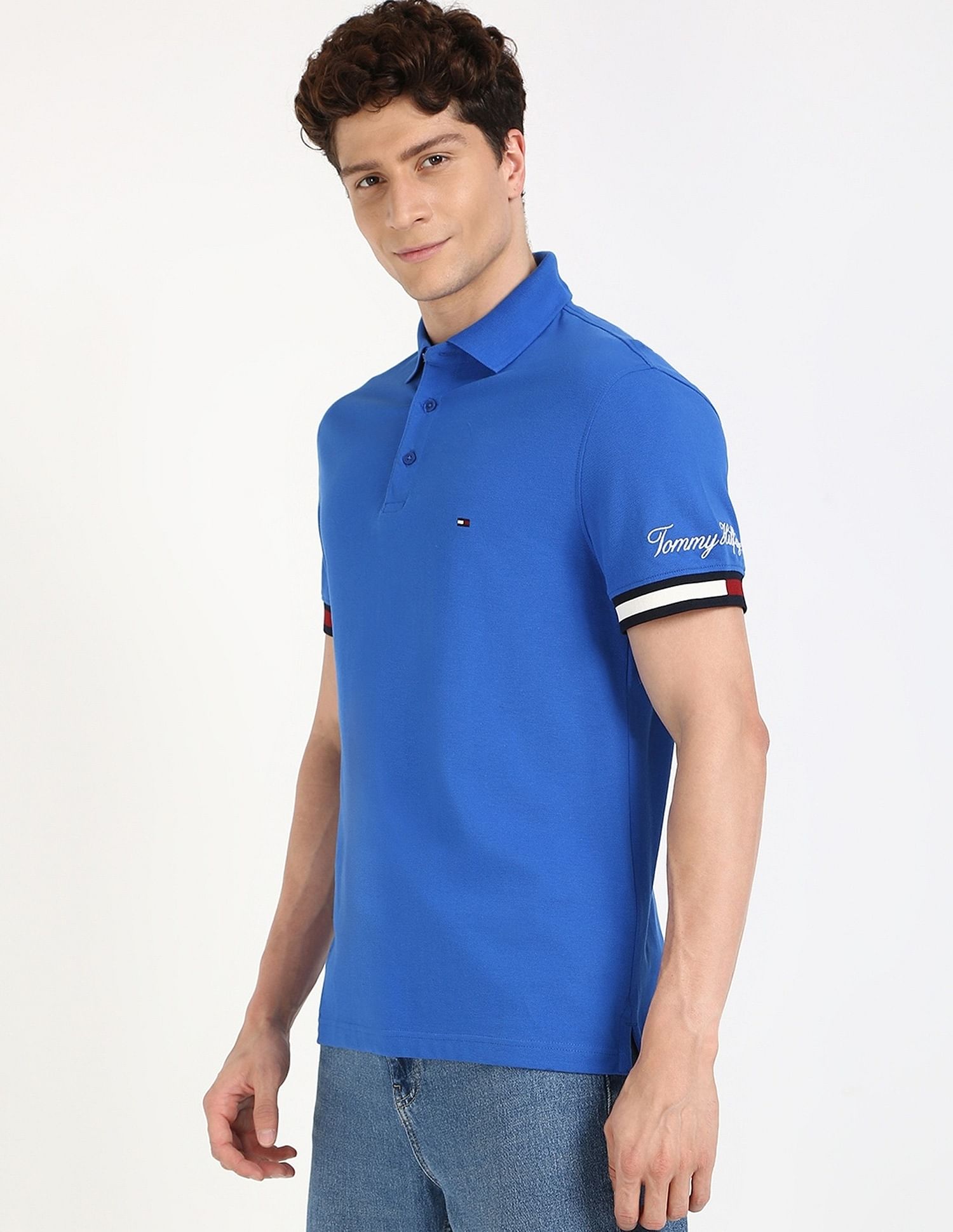 Tommy Hilfiger Solid Regular-Fit Cotton Polo Shirt