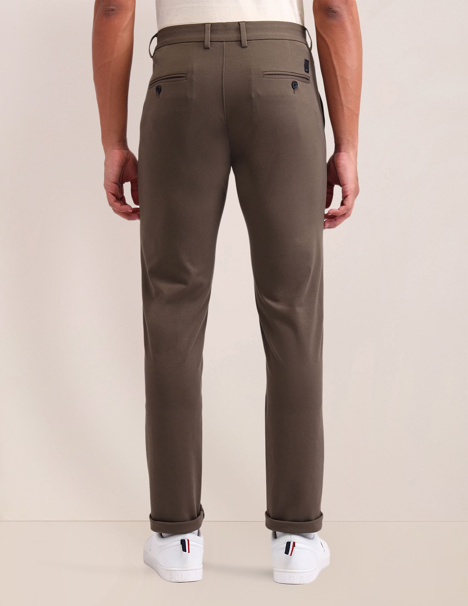 U.S. Polo Assn. Austin Slim Fit Solid Trousers