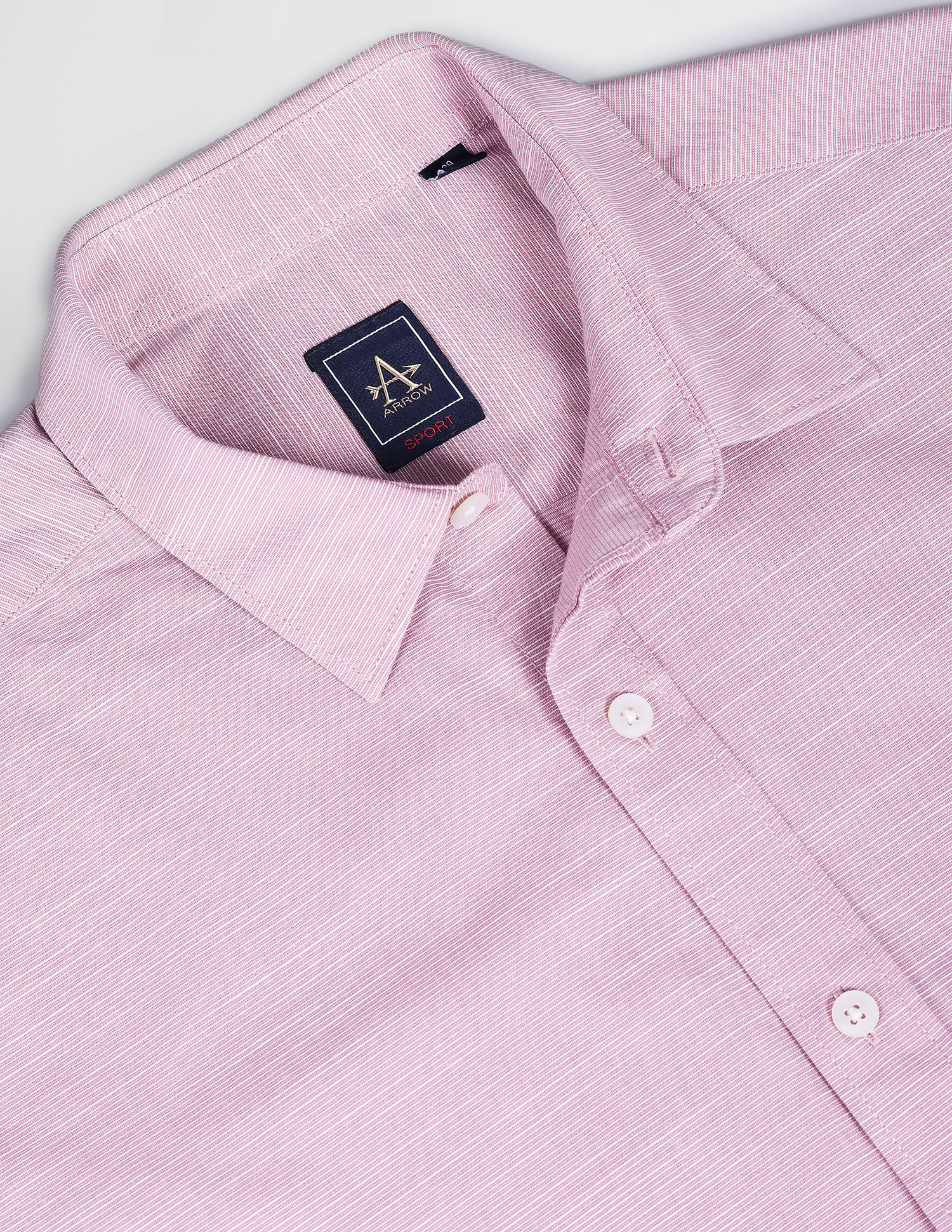 Arrow Sports Horizontal Stripe Slim Fit Shirt