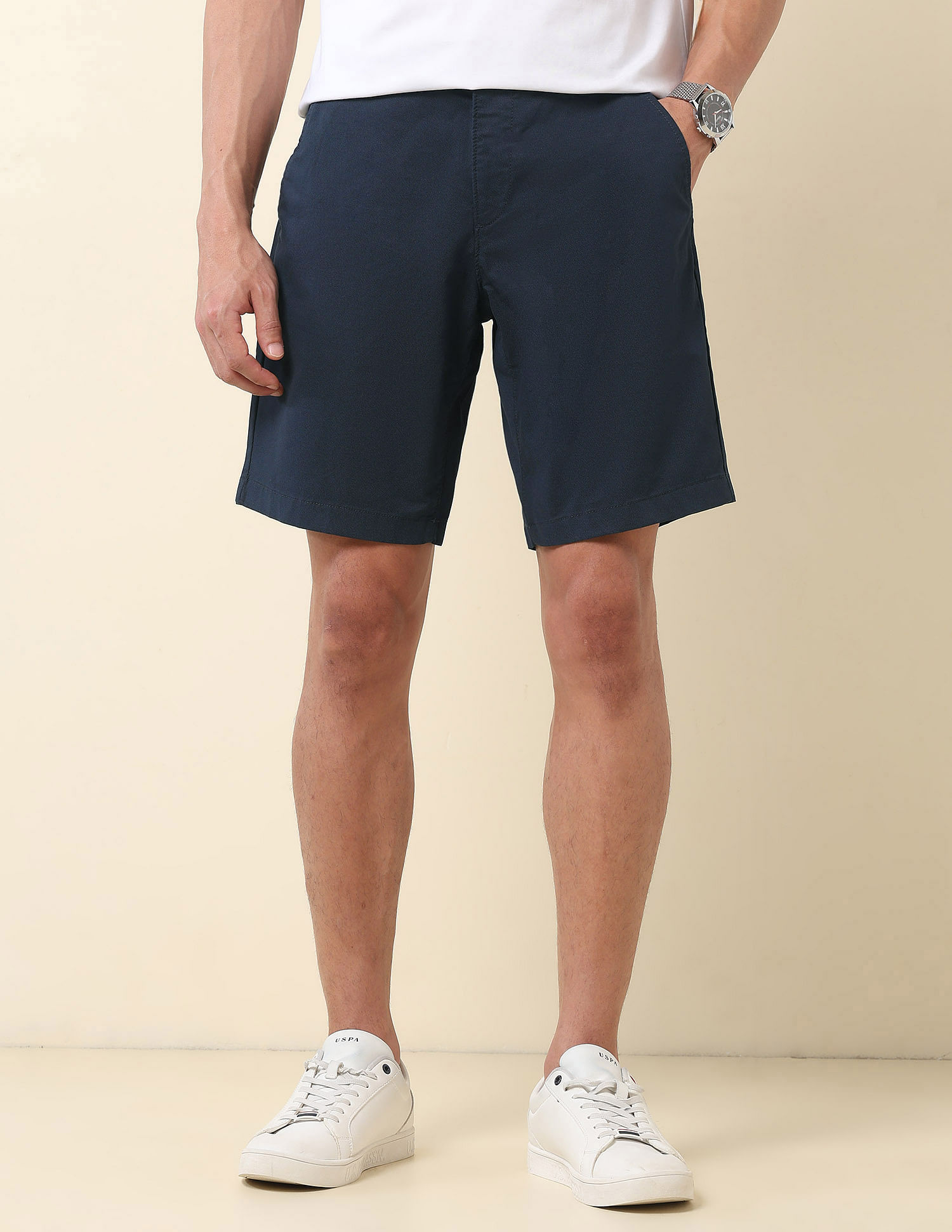 U.S. Polo Assn. Slim Fit Solid Chino Shorts