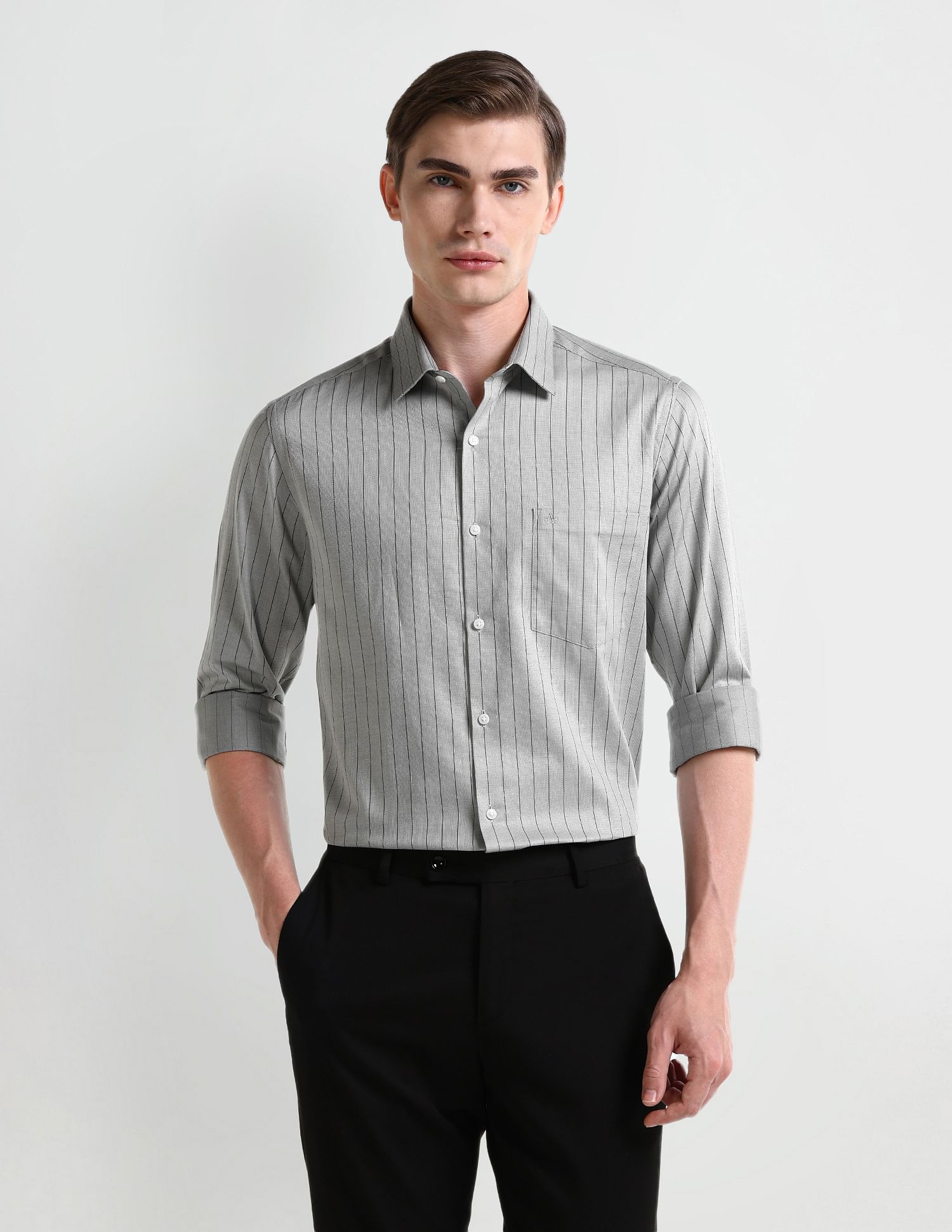 Arrow Manhattan Slim Fit Cotton Shirt