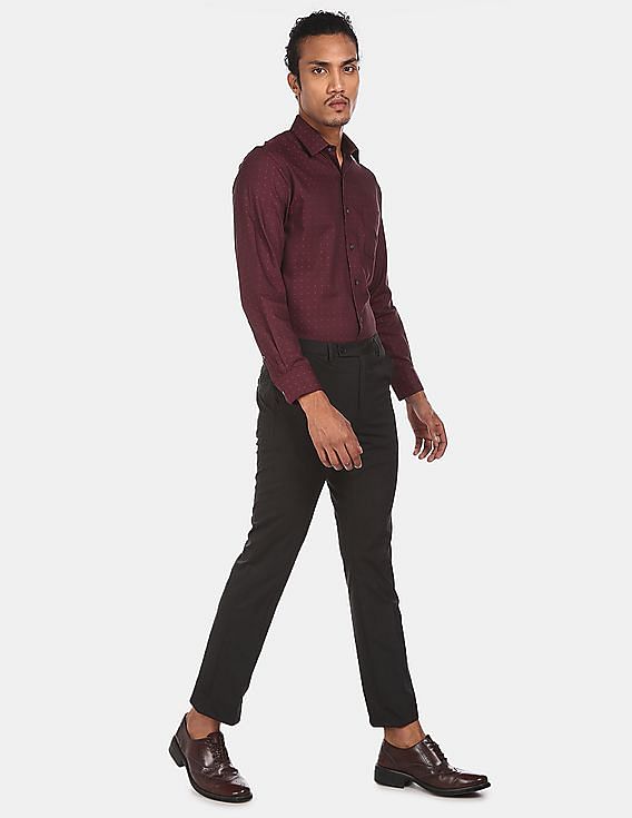 Wine cheap dress shirt