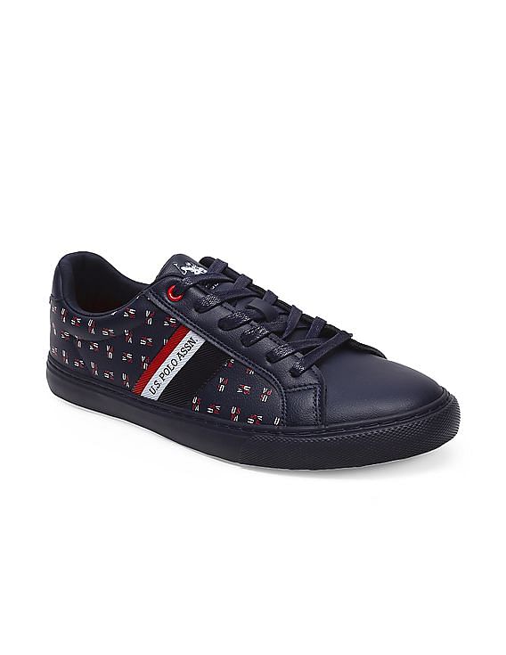 U.S. Polo Assn. Men Brand Print Lace Up Angus Sneakers