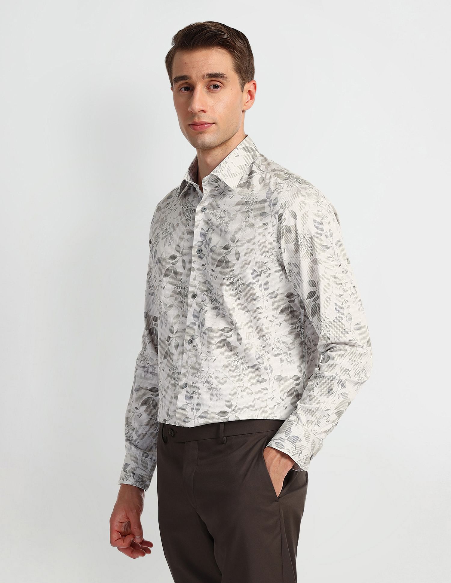 Arrow All-Over Printed Tailored Fit Shirt