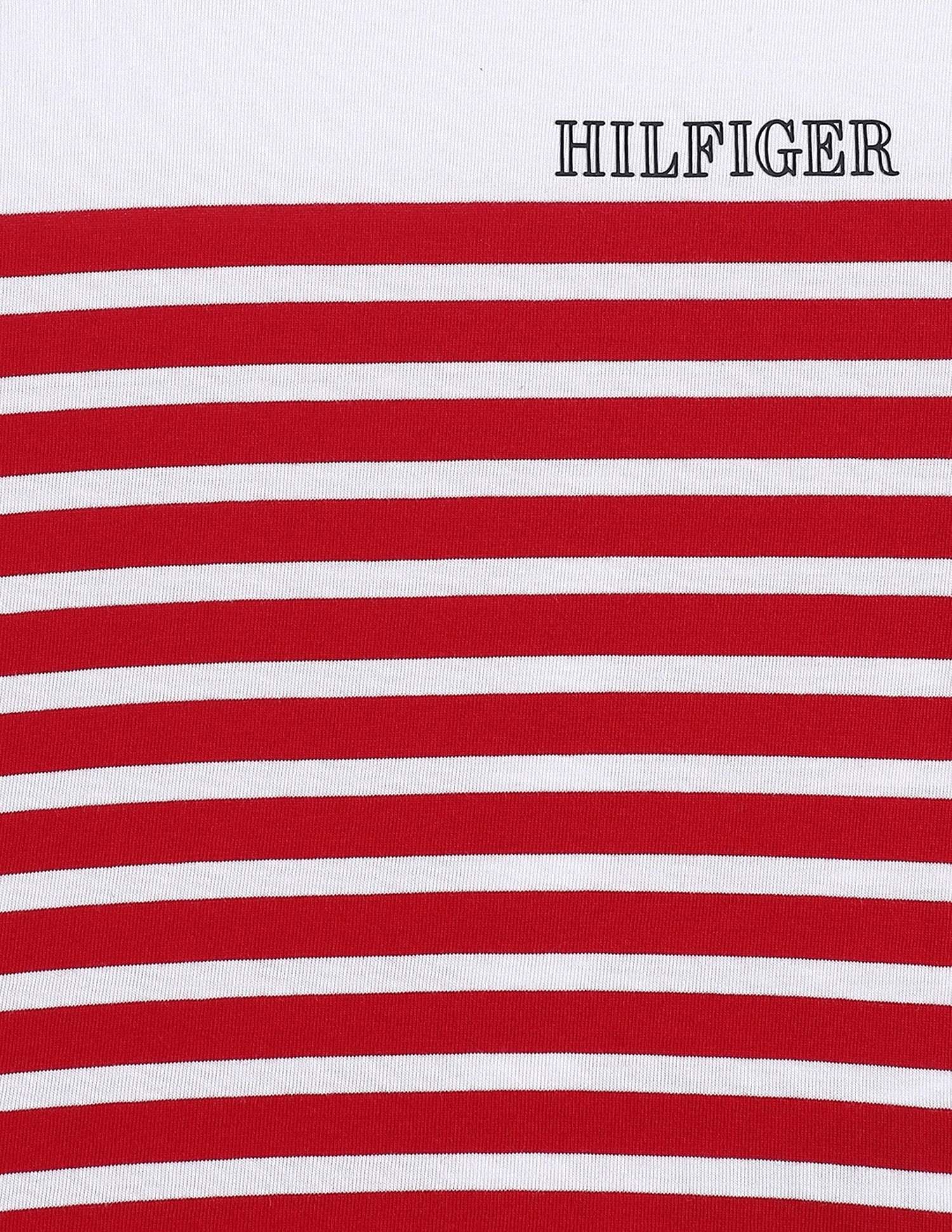 Tommy Hilfiger Kids Girls Striped Relaxed-Fit Cotton T-Shirt