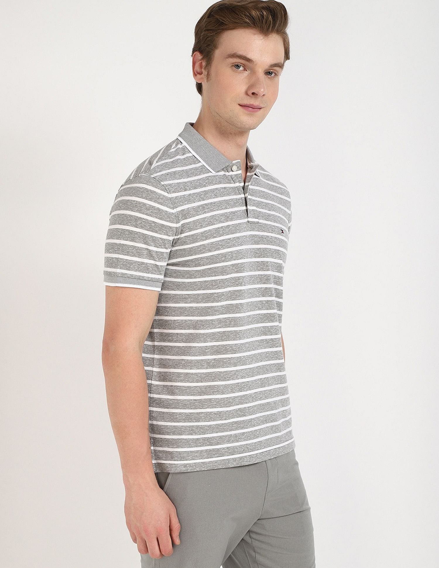 Tommy Hilfiger Striped Regular-Fit Cotton Polo Shirt