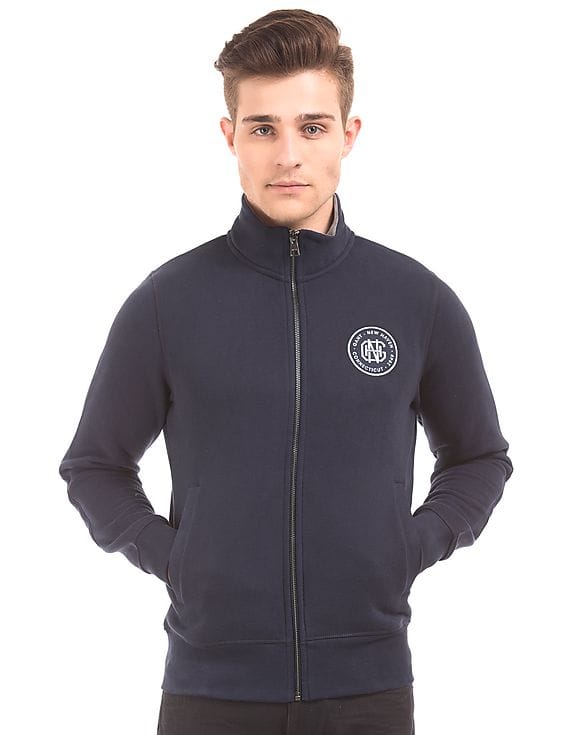 Buy Gant Men High Neck Regular Fit 