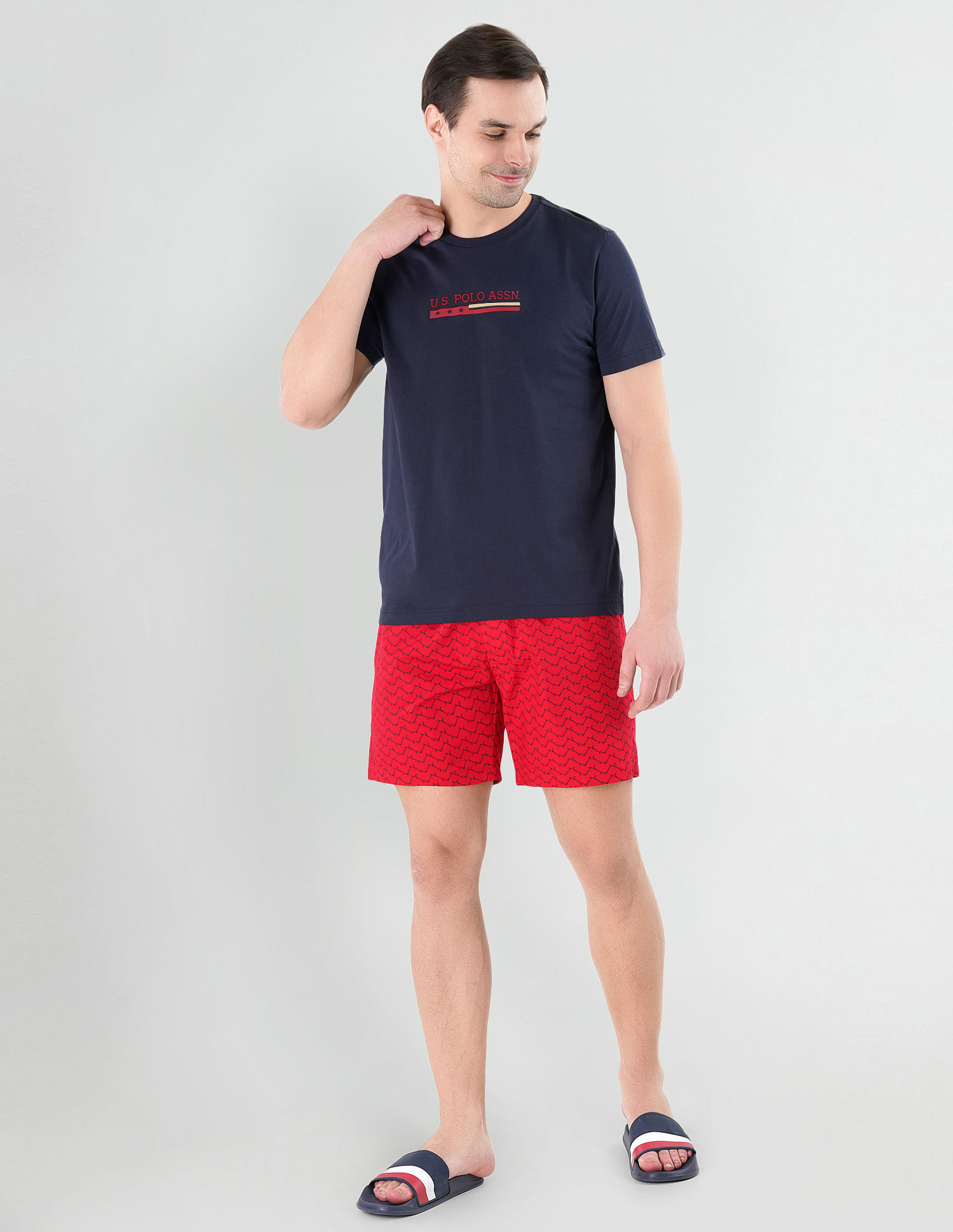 USPA Innerwear Crew Neck Brand Print LE001 Lounge T-Shirt - Pack Of 1