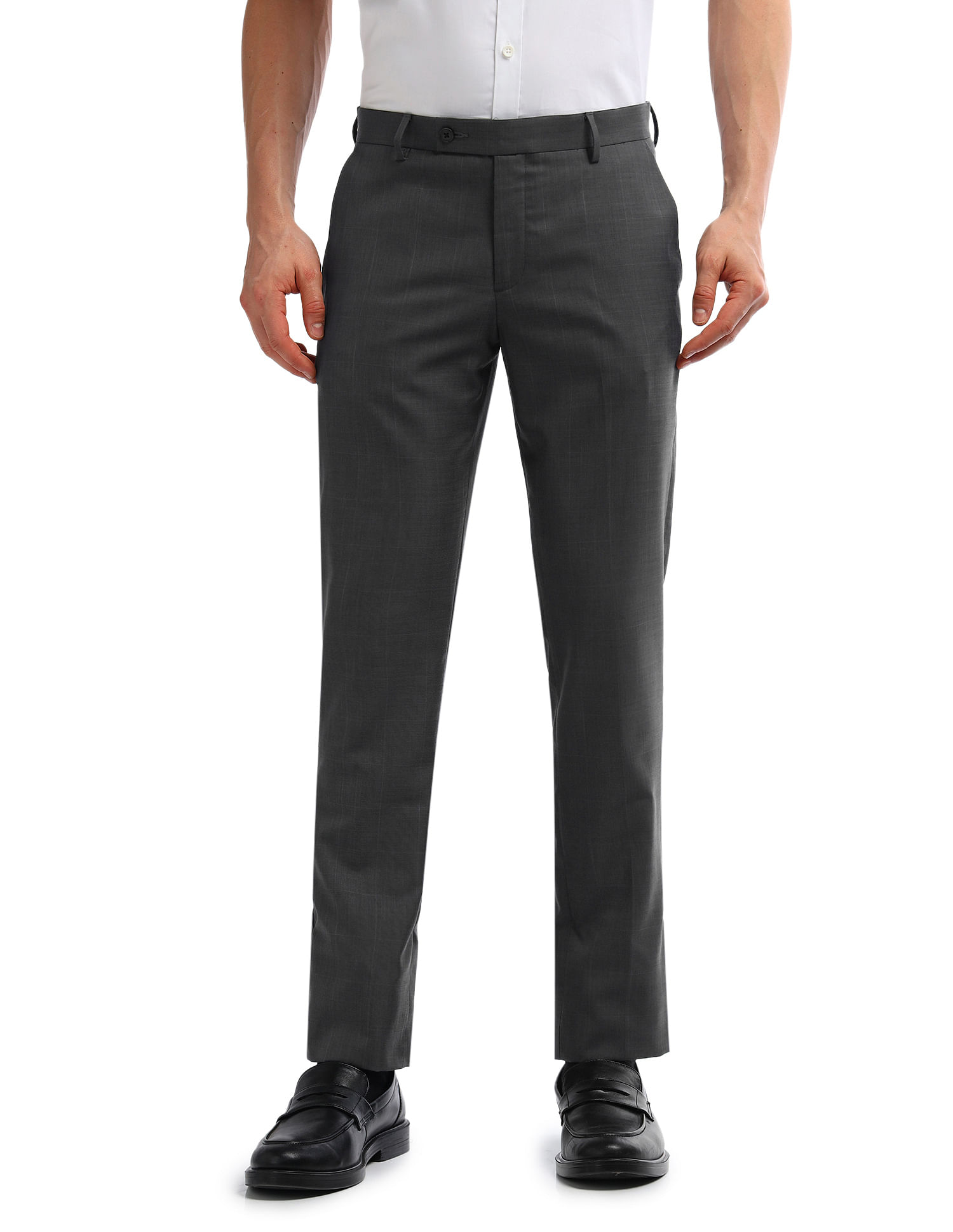 Arrow Mid Rise Carson Tapered Fit Trousers