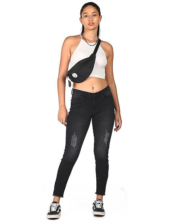 Flying Machine Women Mid Rise Clean Look Jeans