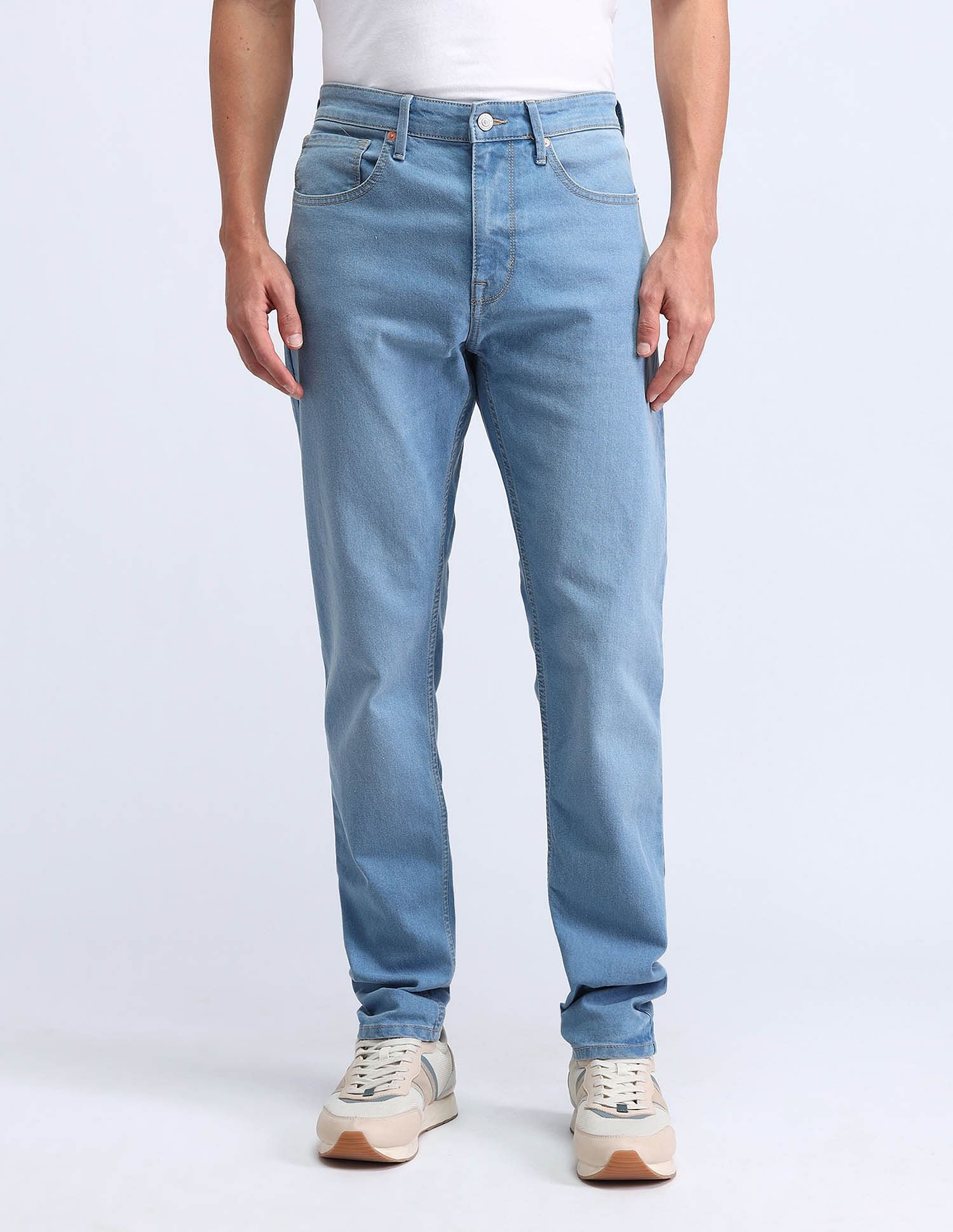 Flying Machine Slash Slim Tapered Jeans