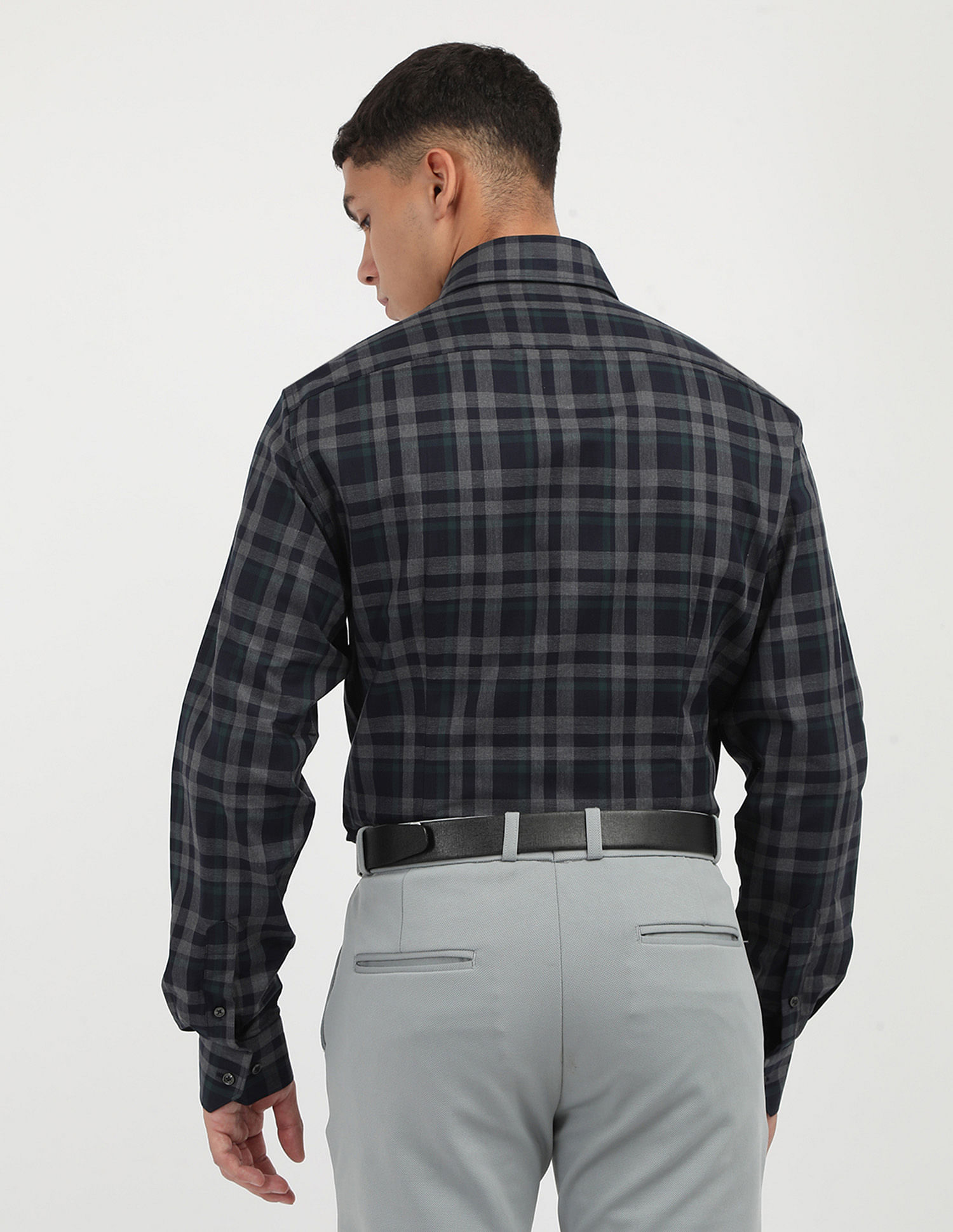 Tommy Hilfiger Large Melange Slim Fit Checked Shirt