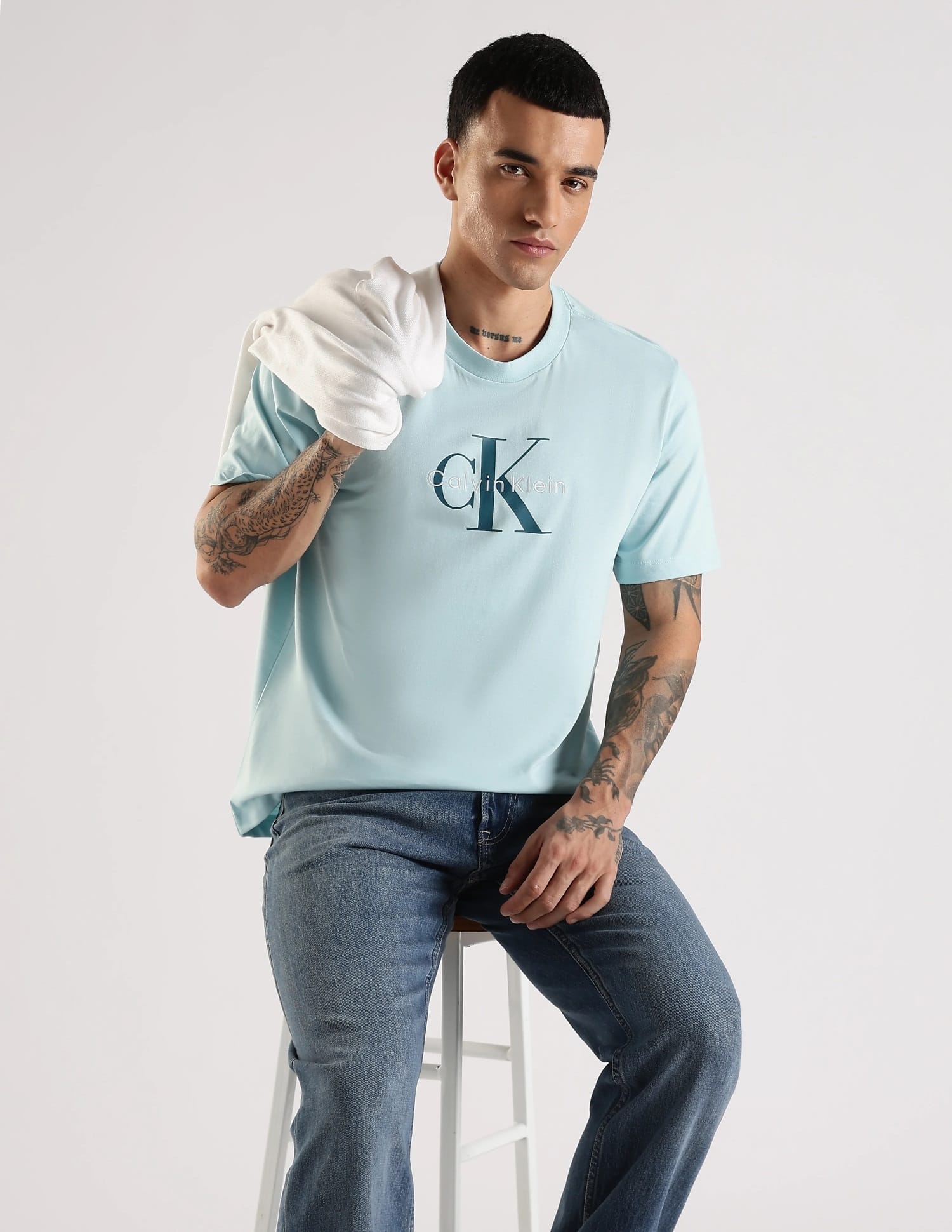 Buy Calvin Klein Jeans Logo Relaxed Fit Cotton T-Shirt