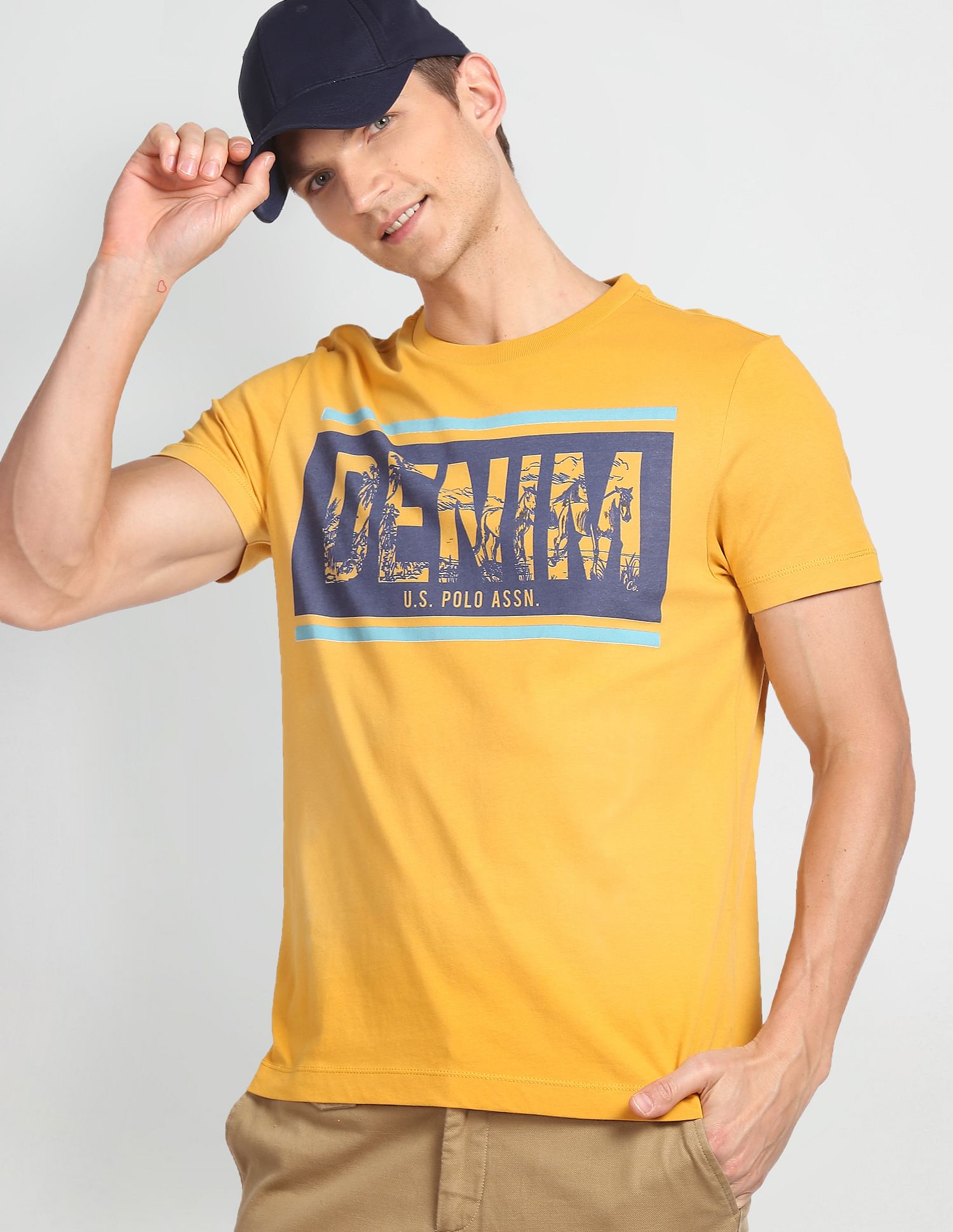 U.S. Polo Assn. Denim Co. Crew Neck Graphic Print T-Shirt