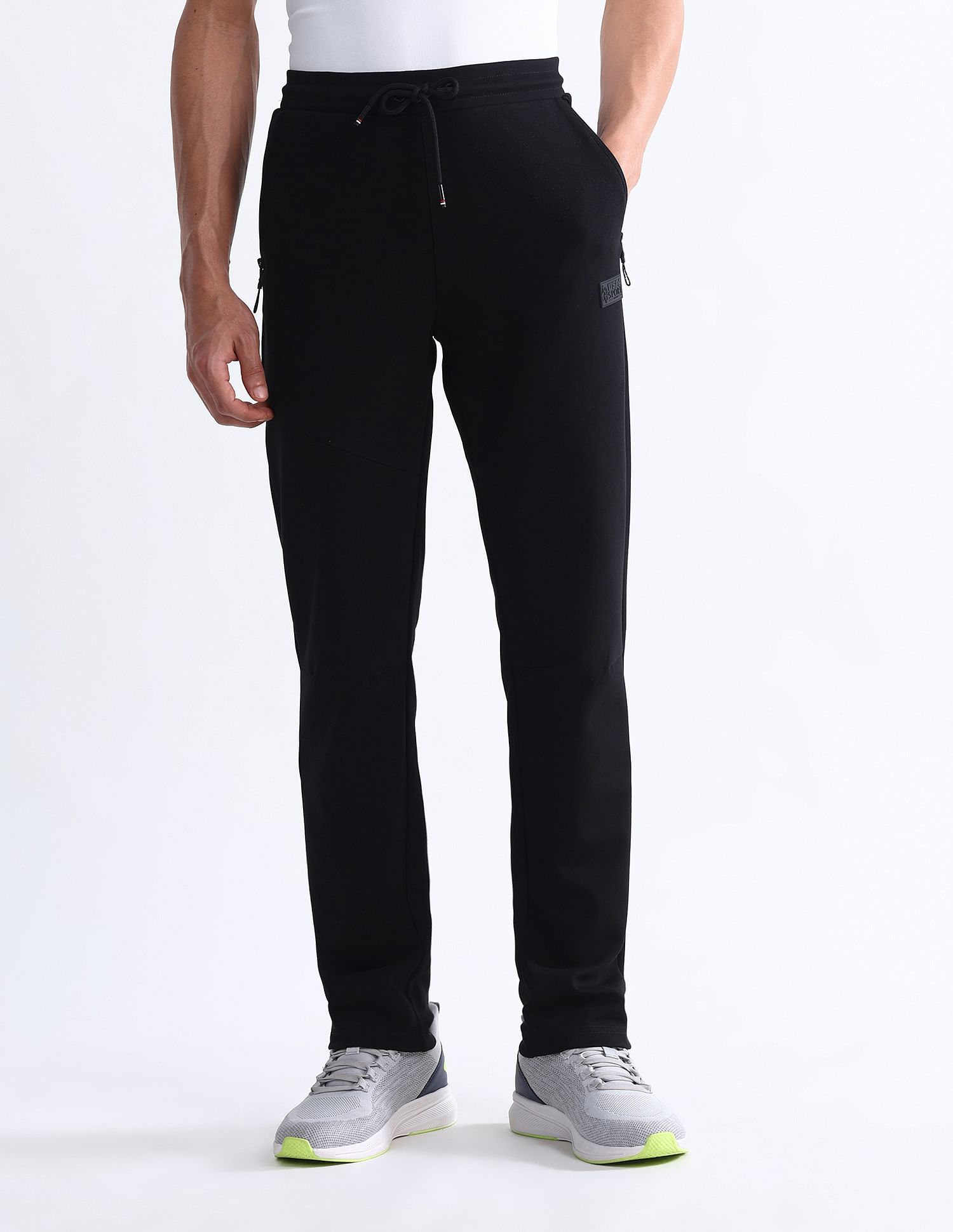 USPA Active Mid Rise Solid Active Track Pants