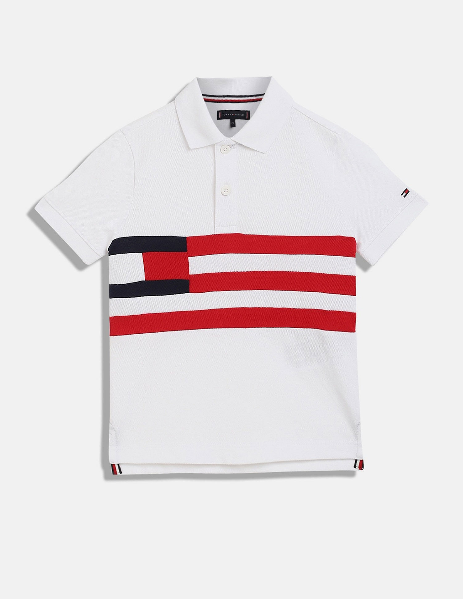 Tommy Hilfiger Kids Boys Colorblock Regular-Fit Cotton Polo T-Shirt