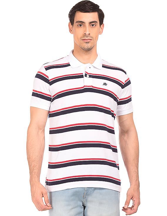 Buy Aeropostale Striped Jersey Polo Shirt - NNNOW.com