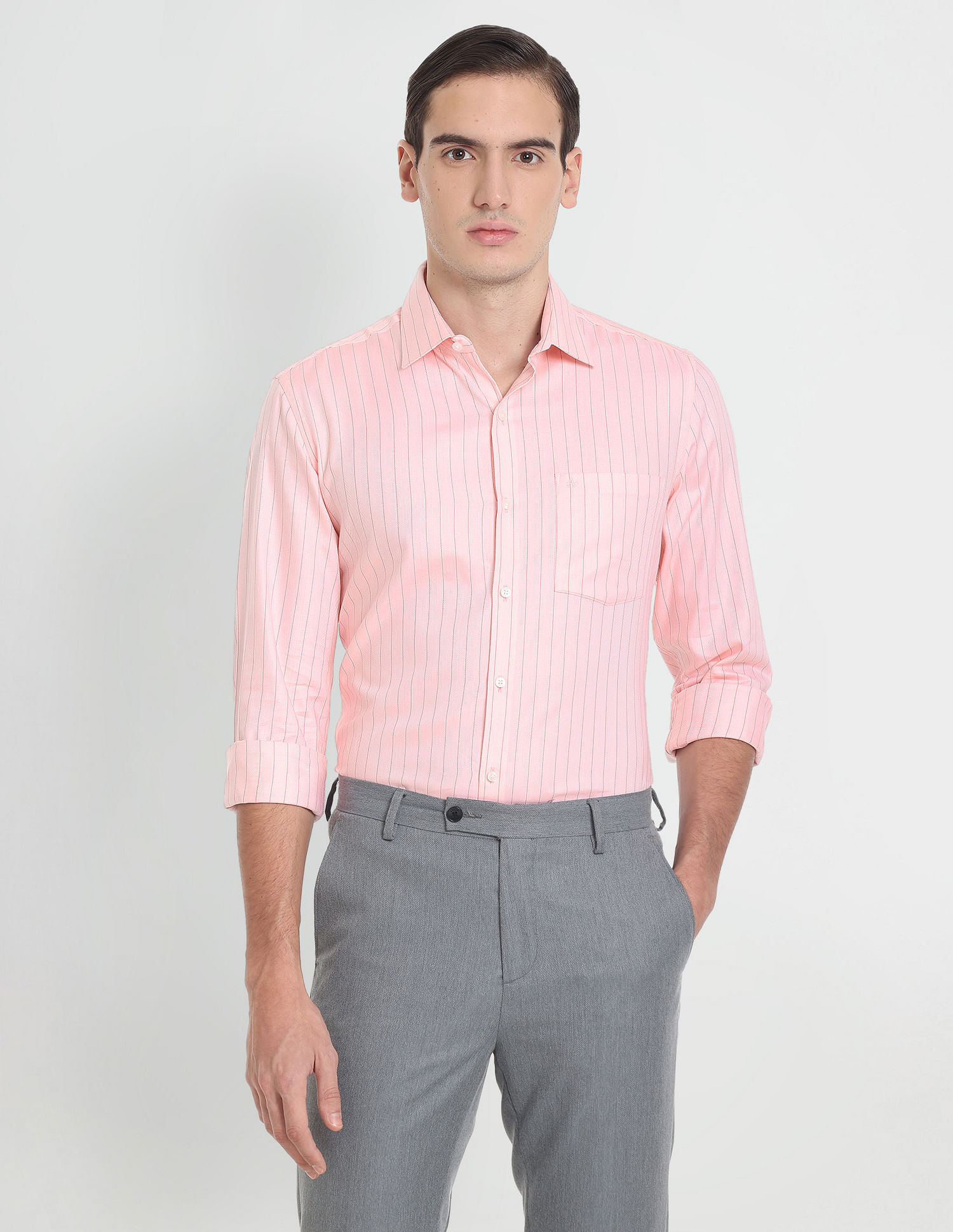 Arrow Striped Herringbone Shirt
