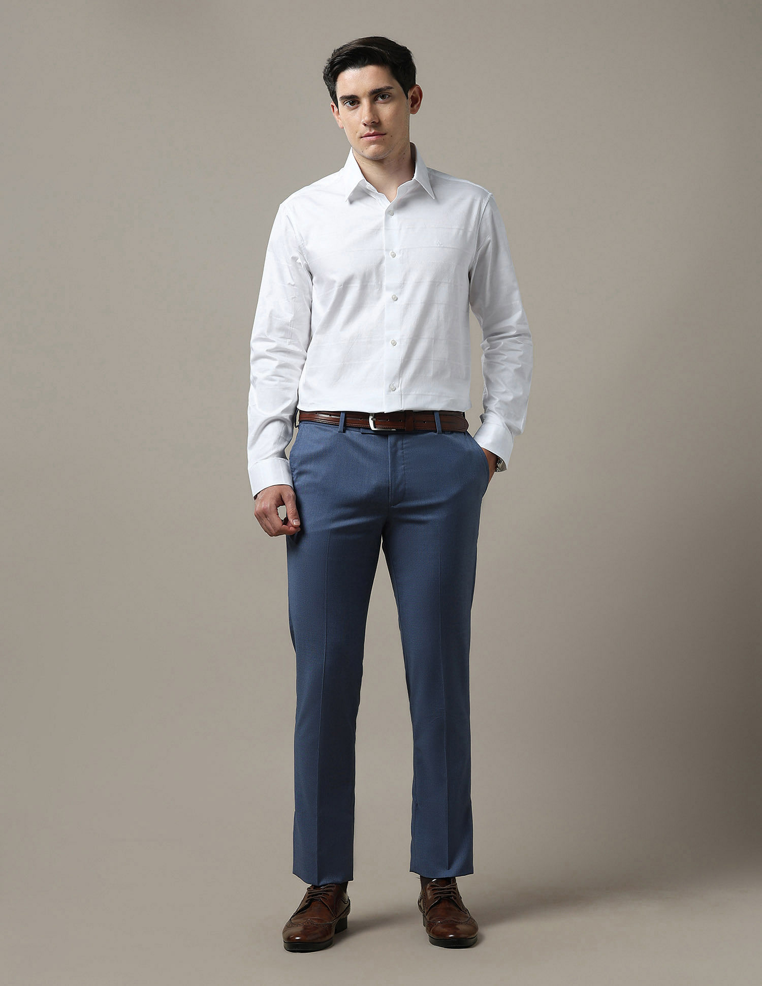 Arrow Horizontal Striped Tailored Fit 1851 Shirt