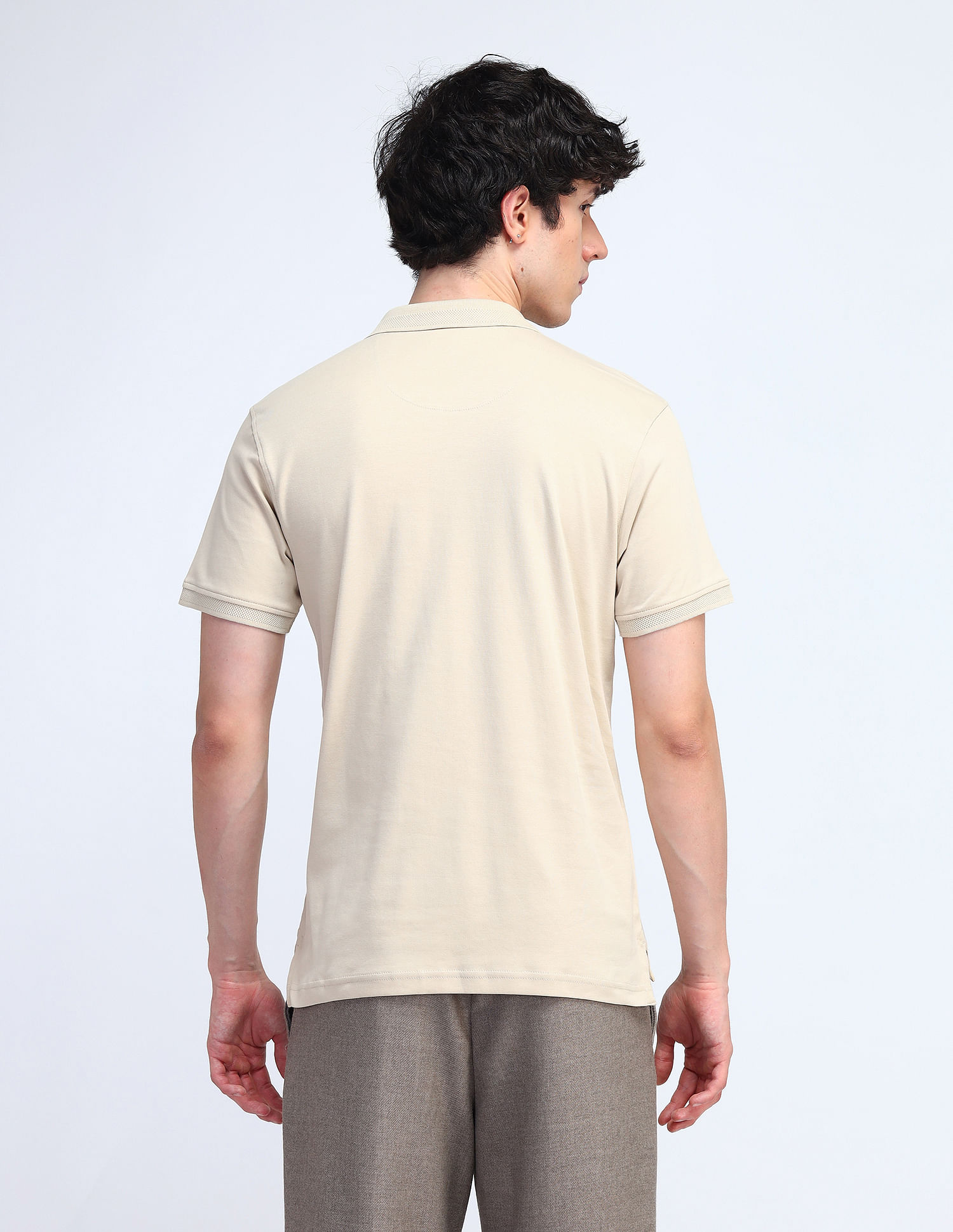Flying Machine Solid Regular Fit Polo Shirt