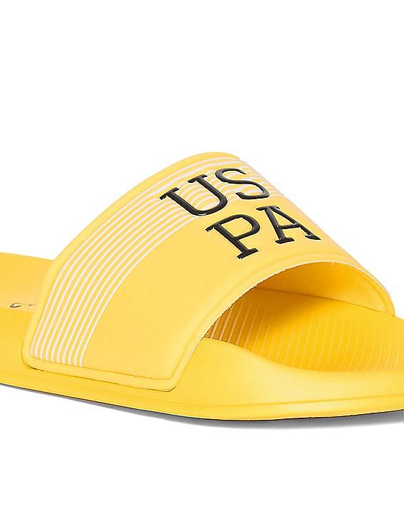 U.S. Polo Assn. Men Open Toe Striped Beesley 2.0 Slides