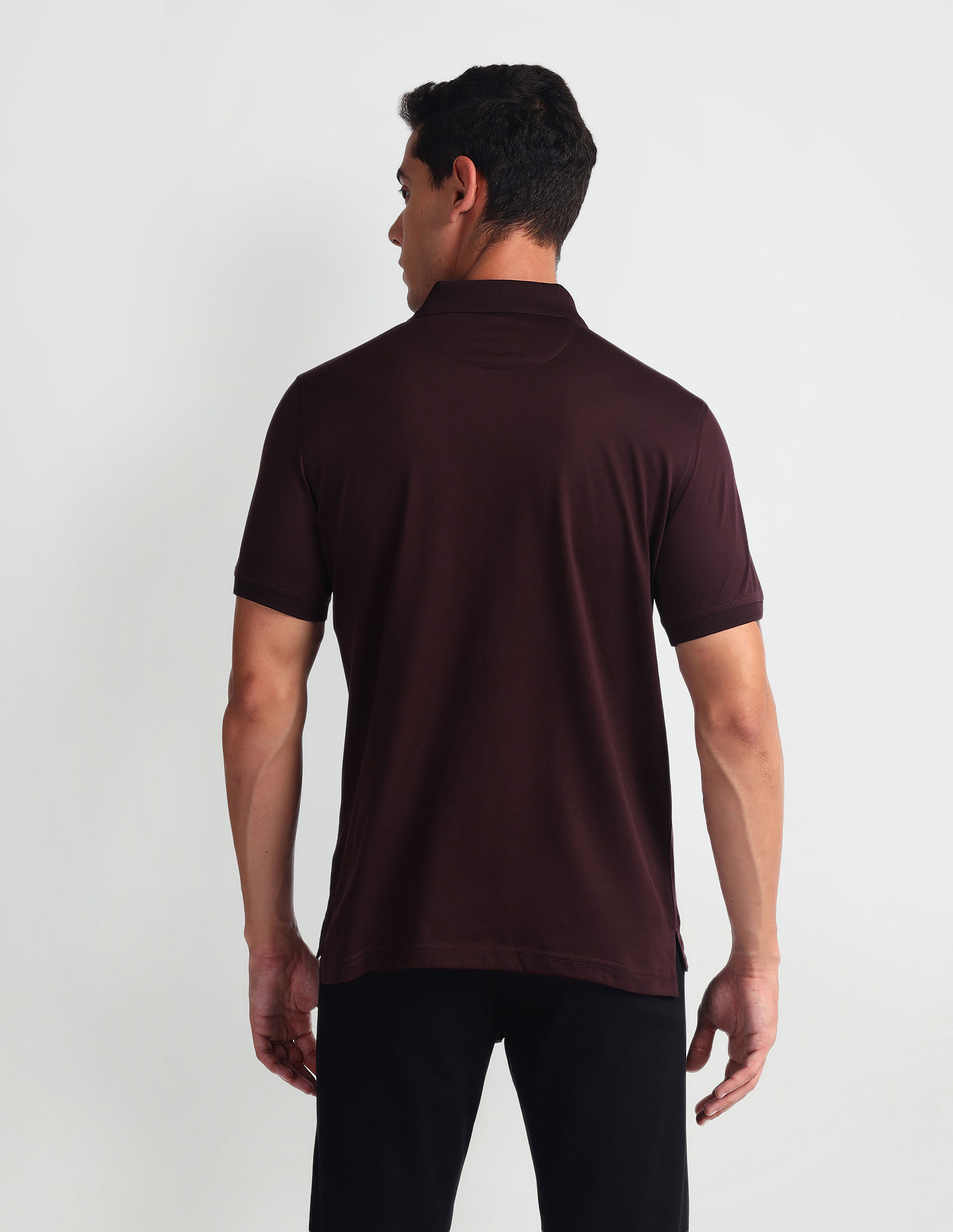 Arrow Solid Cotton Polo Shirt