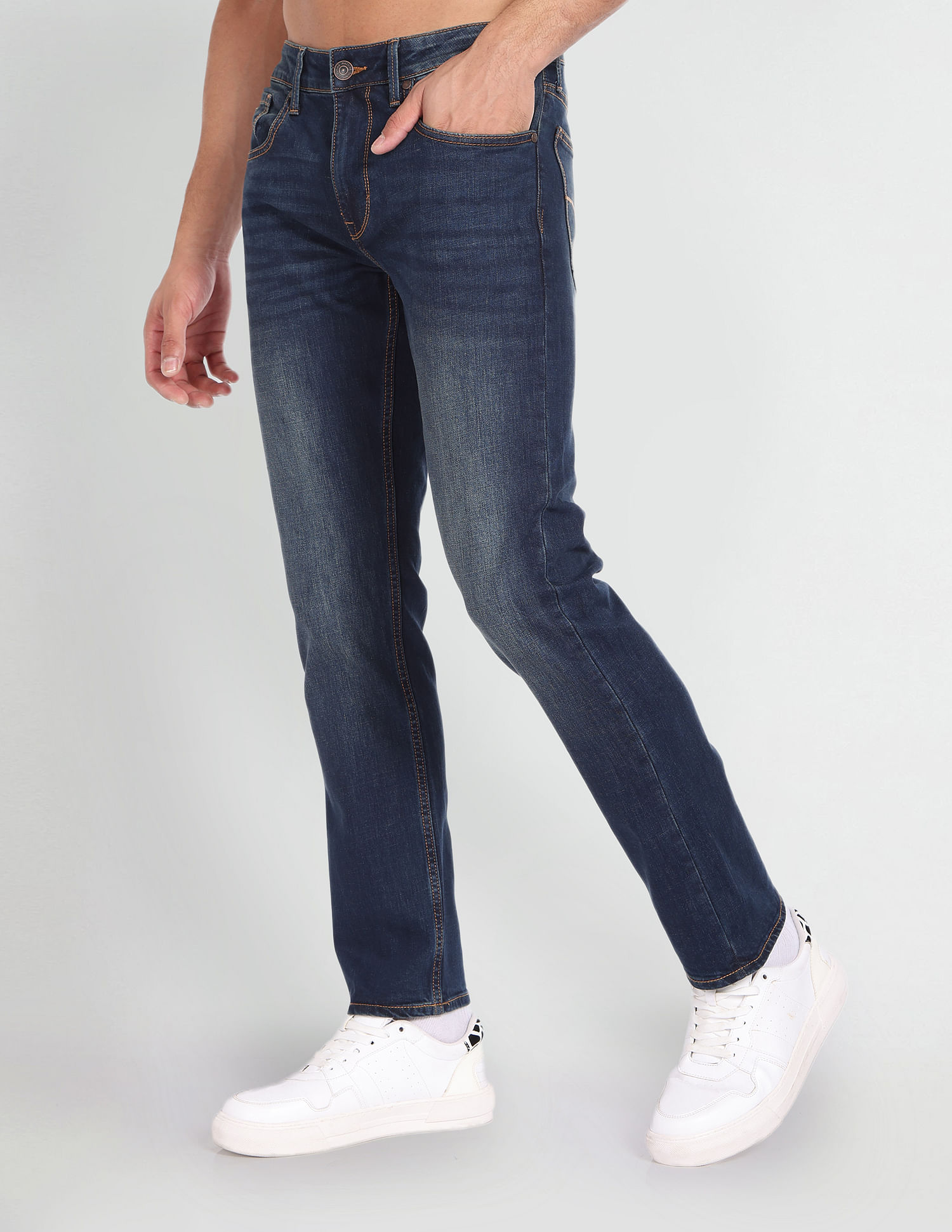 Flying Machine Slim Tapered Fit Stone Wash Jeans