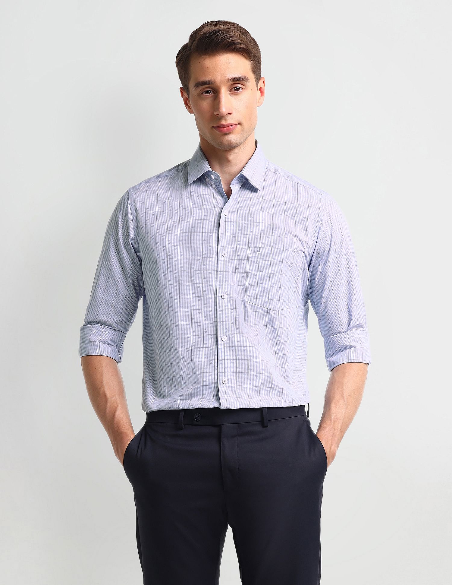 Arrow Windowpane Checked Dobby Shirt