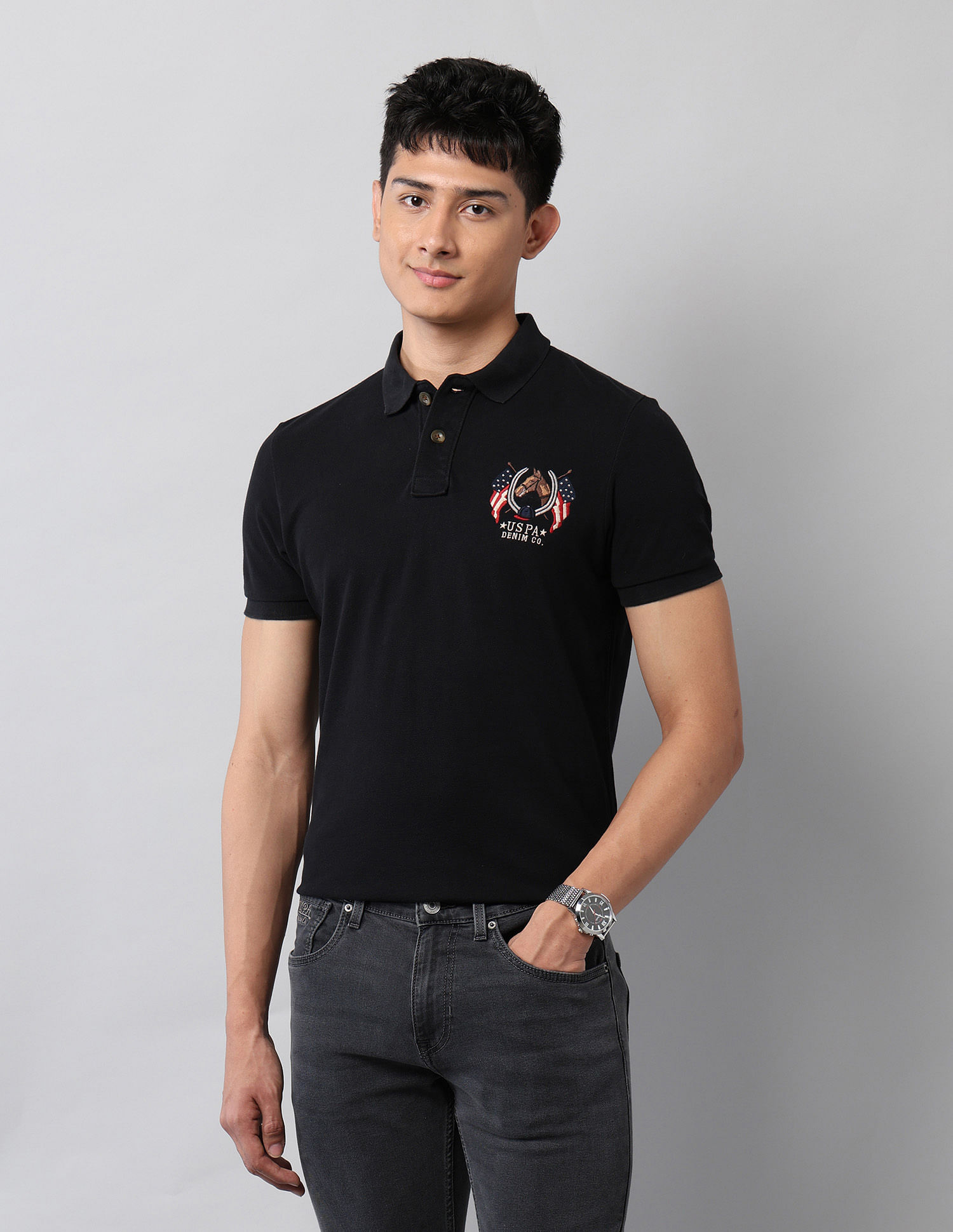 U.S. Polo Assn. Denim Co. Solid Pique Polo Shirt