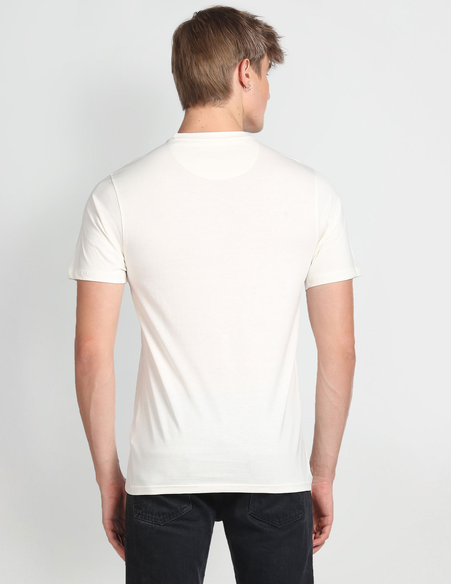 Flying Machine Graphic Print Cotton T-Shirt