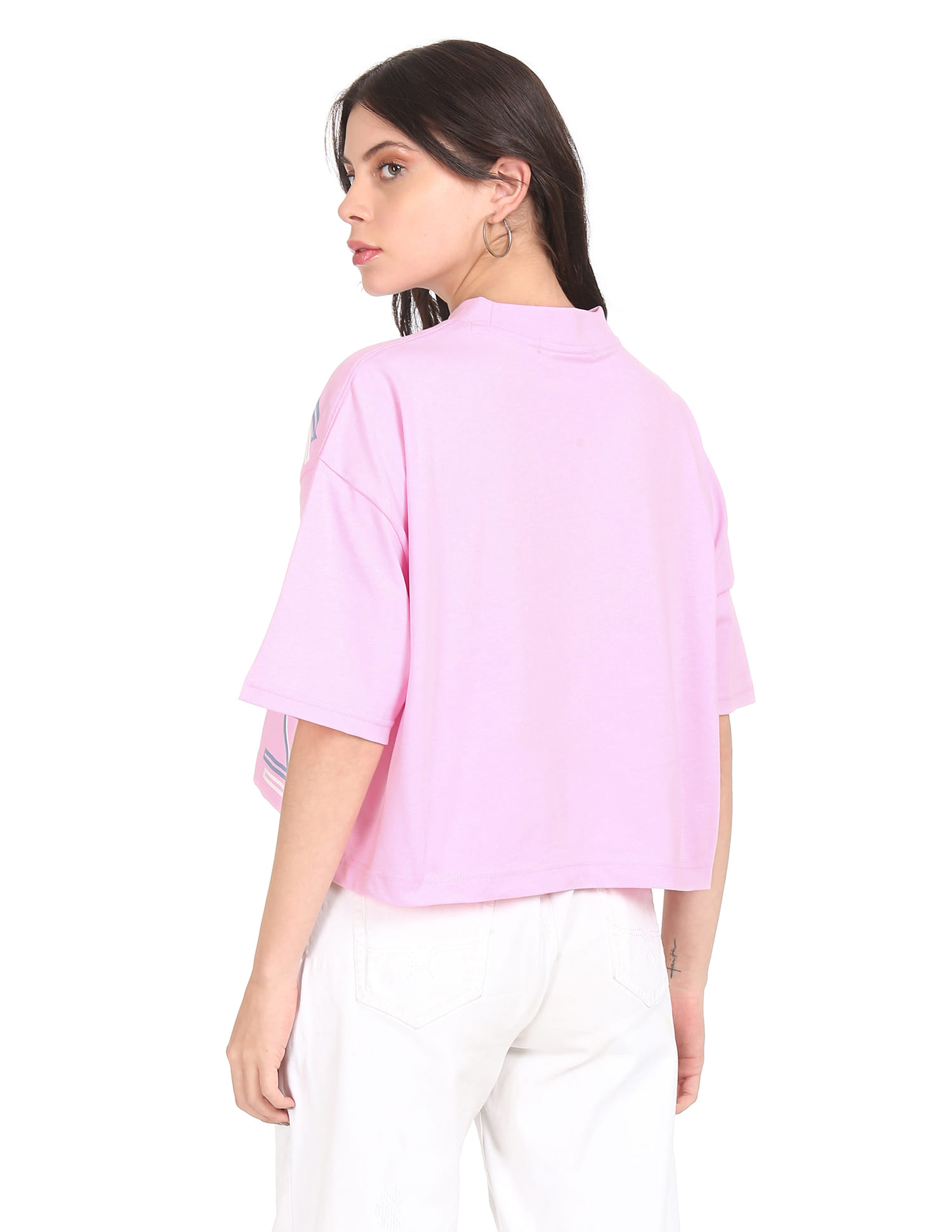 Buy Calvin Klein Jeans Women Pink Logo Print Crop T-Shirt - NNNOW.com