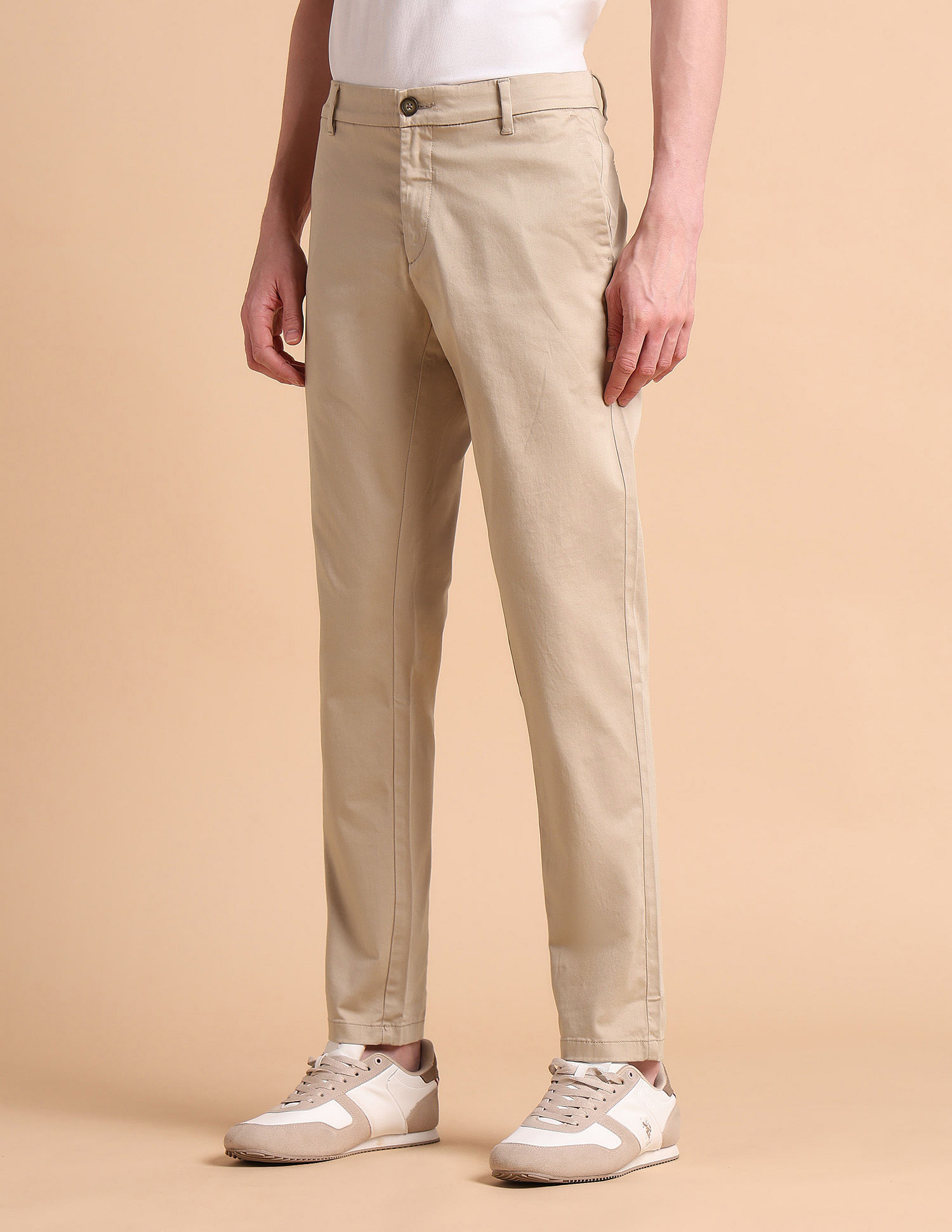U.S. Polo Assn. Super Slim Fit Satin Chinos