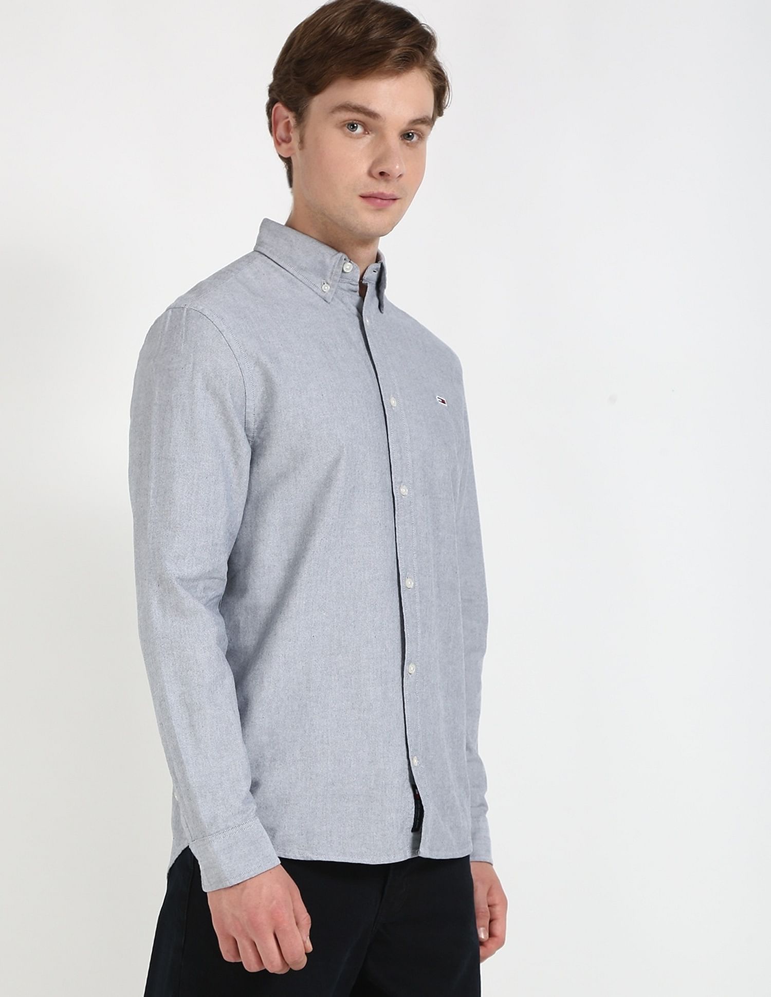 Tommy Hilfiger Solid Regular-Fit Woven Shirt
