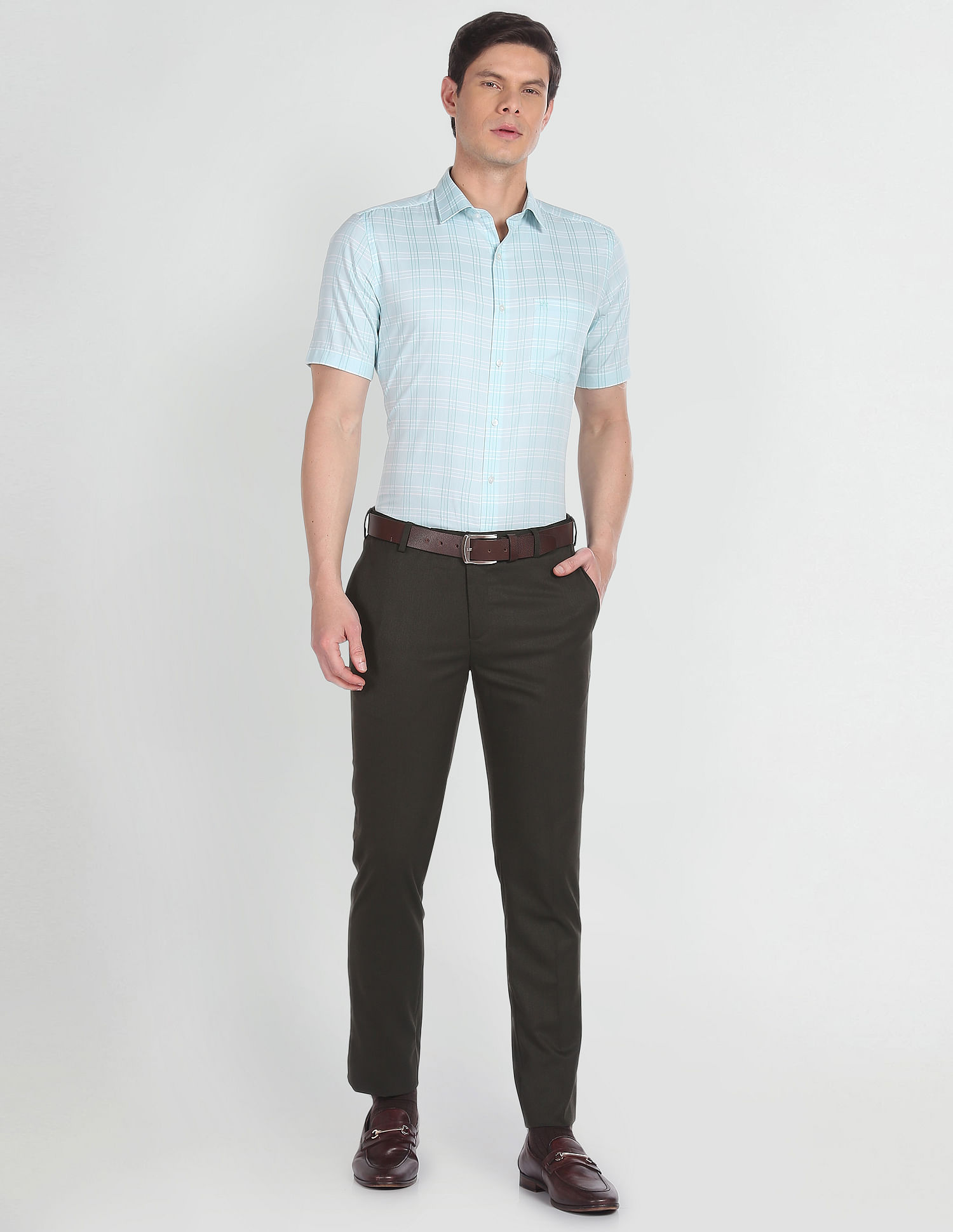 Arrow Tartan Check Cotton Formal Shirt