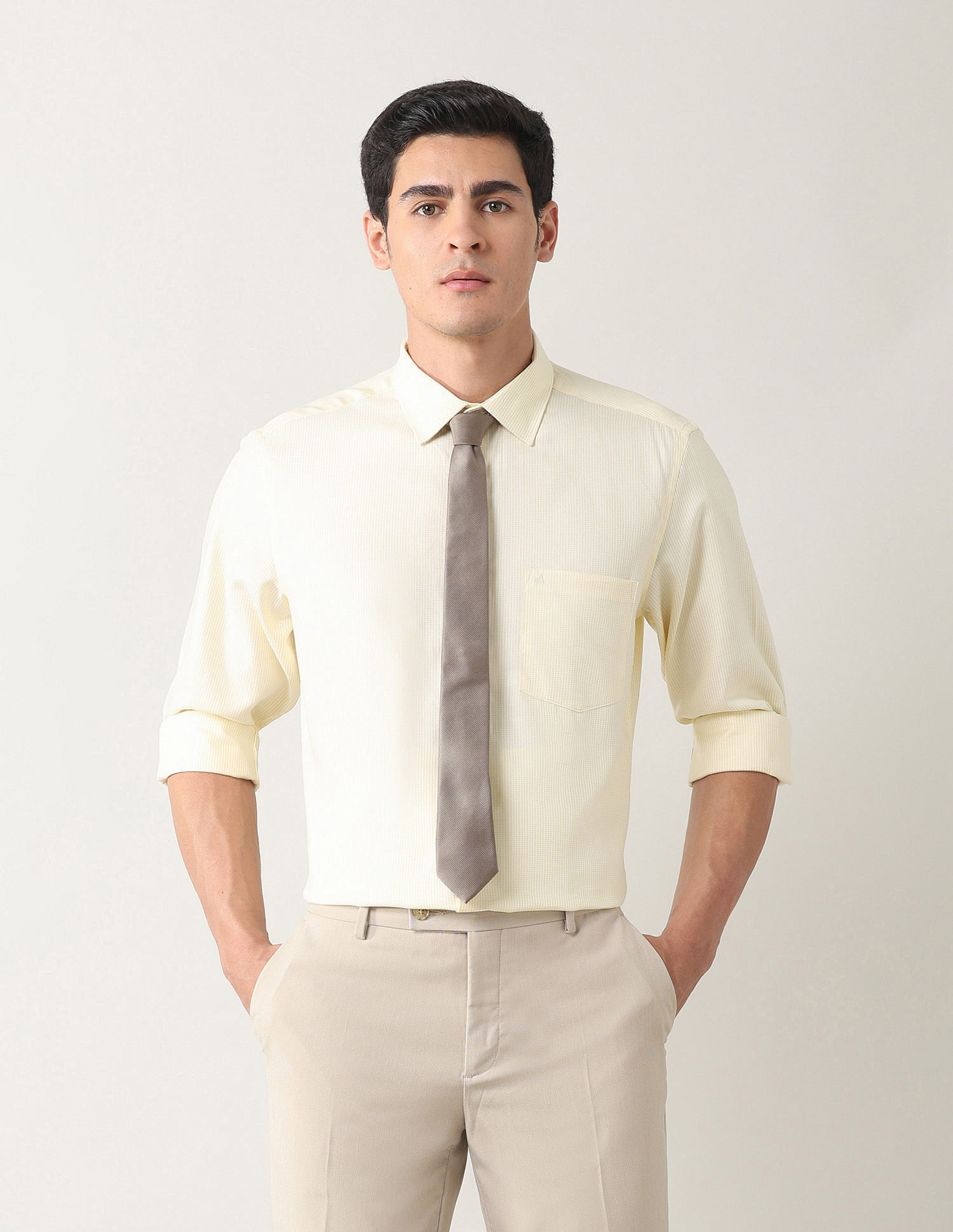 Arrow Textured Liberty Classic Fit Shirt