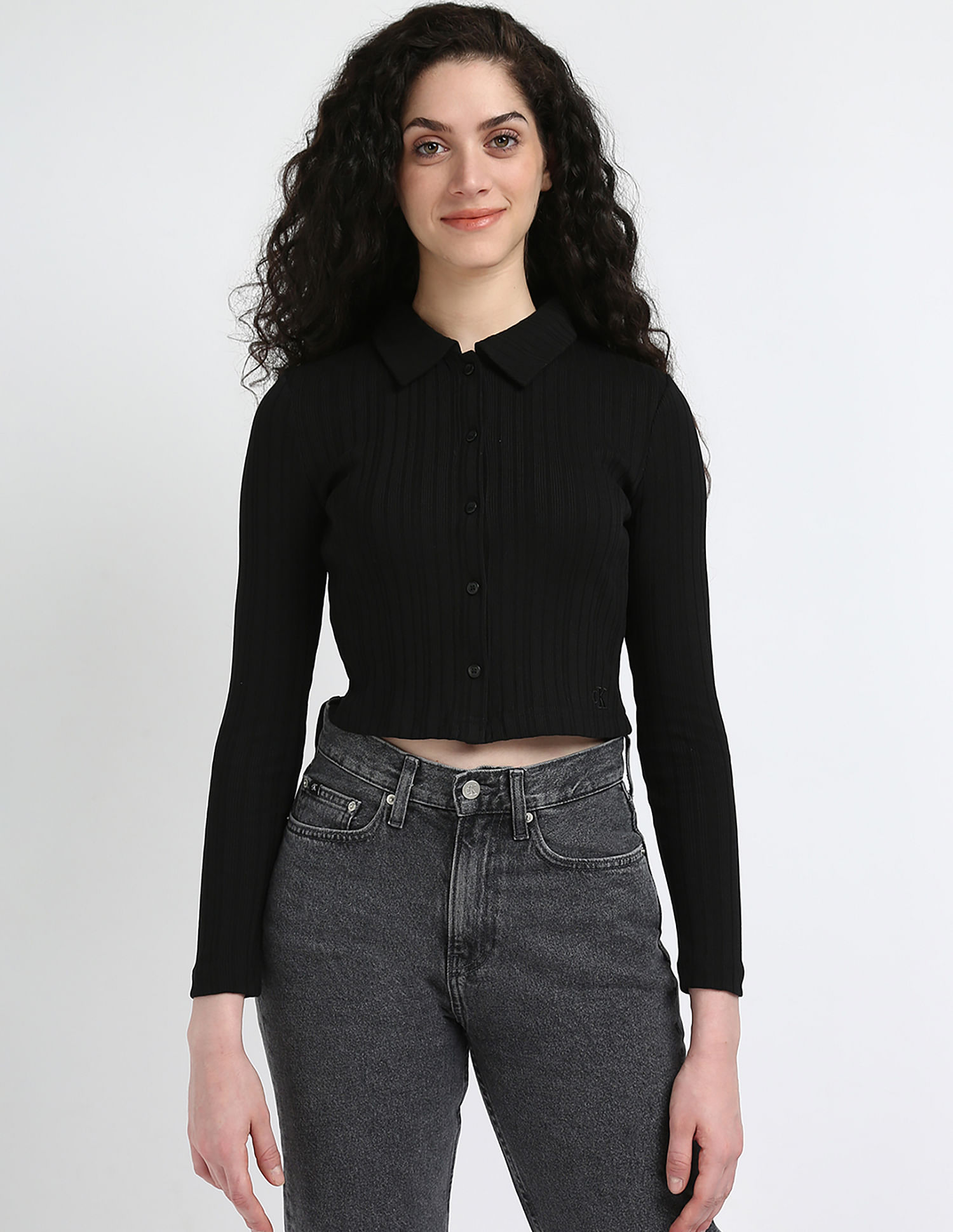 Calvin Klein Jeans Polo Rib Slim Fit Top