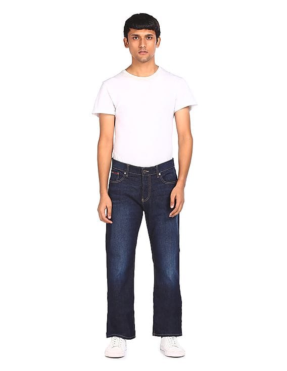 Buy Tommy Hilfiger Men Blue Mid Rise 