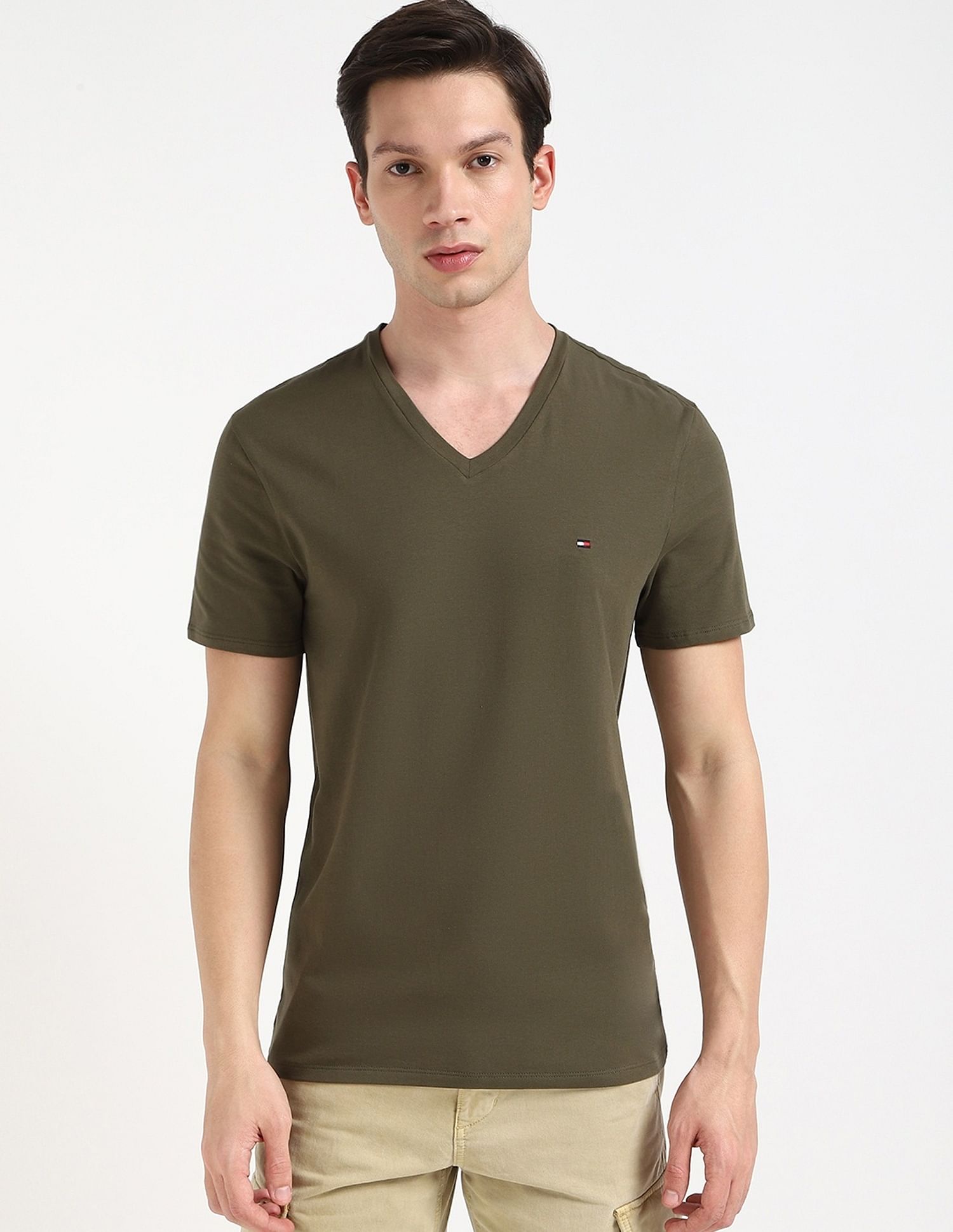 Tommy Hilfiger Solid Slim-Fit Cotton T-Shirt