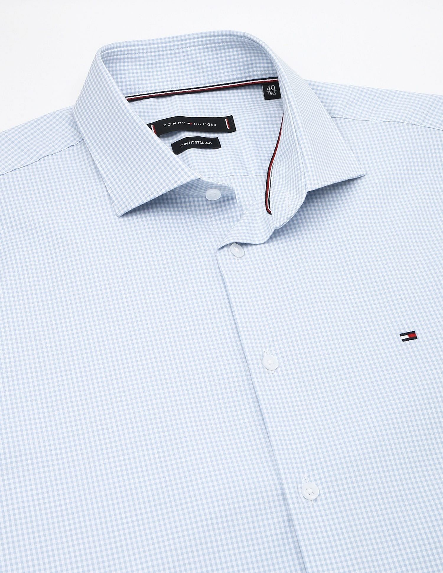 Tommy Hilfiger Checks Slim-Fit Poplin Woven Shirt