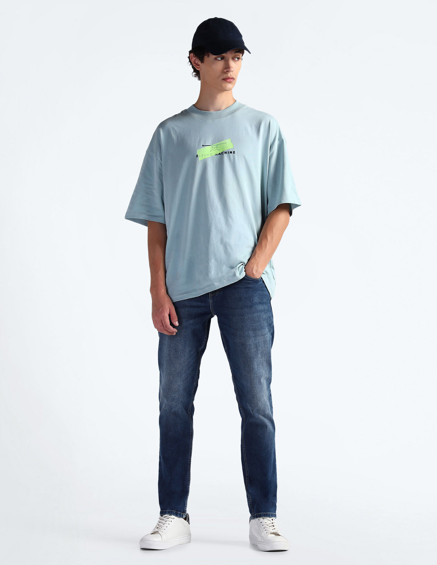 Flying Machine Slash Slim Tapered Stone Wash Jeans
